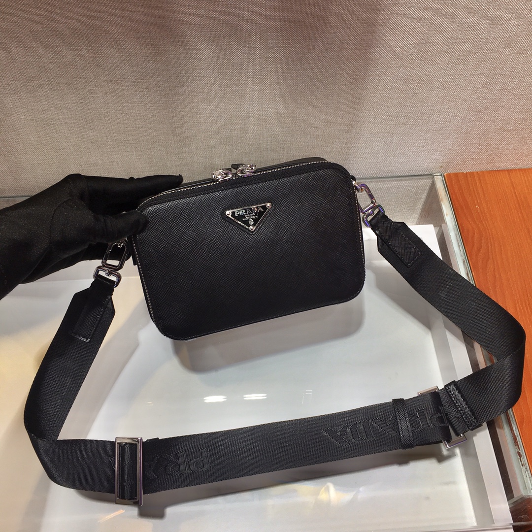 Pra*a small Pra*a brique leather bag