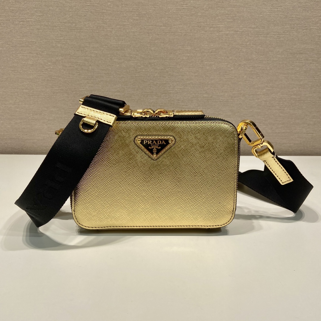 Pra*a small Pra*a brique leather bag