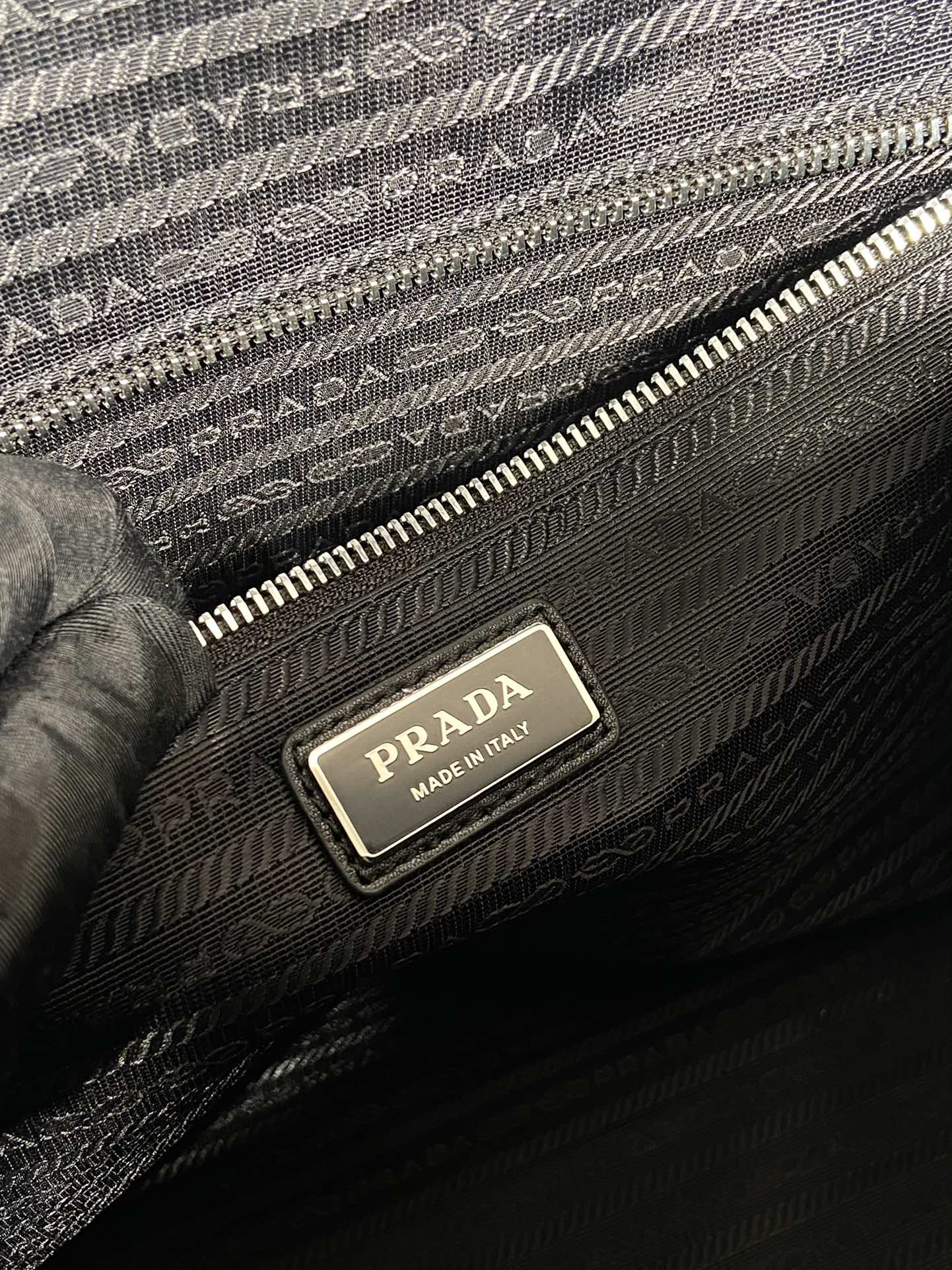 Pra*a quilted re-nylon travel bag