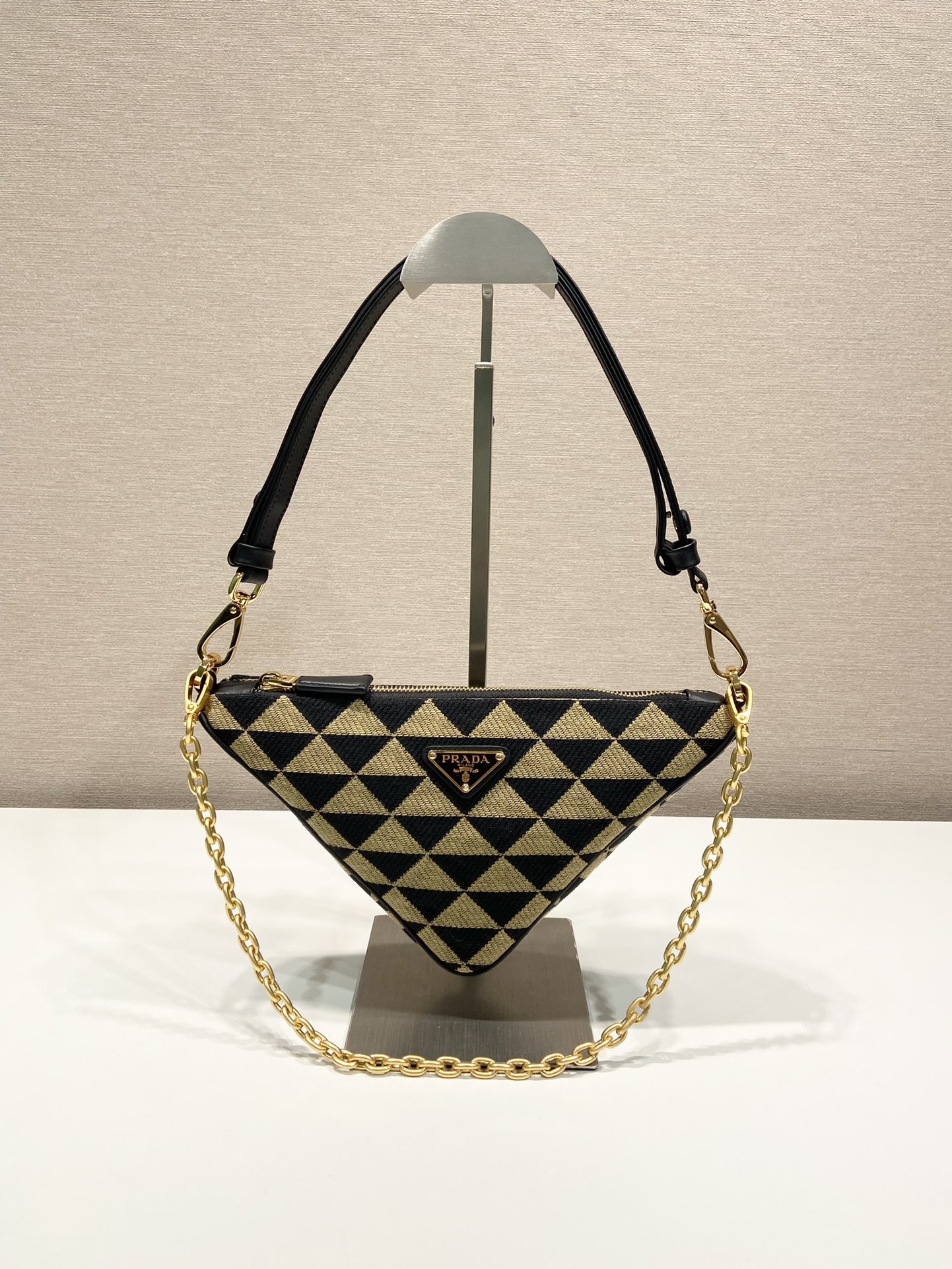 Pra*a embroidered jacquard fabric mini-bag