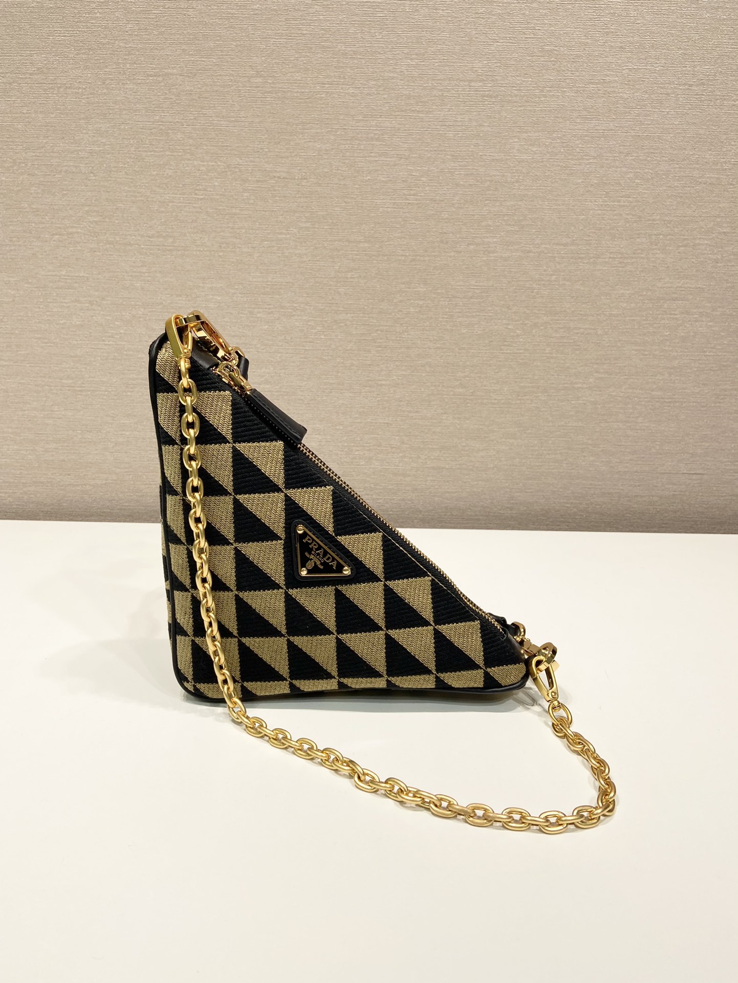 Pra*a embroidered jacquard fabric mini-bag