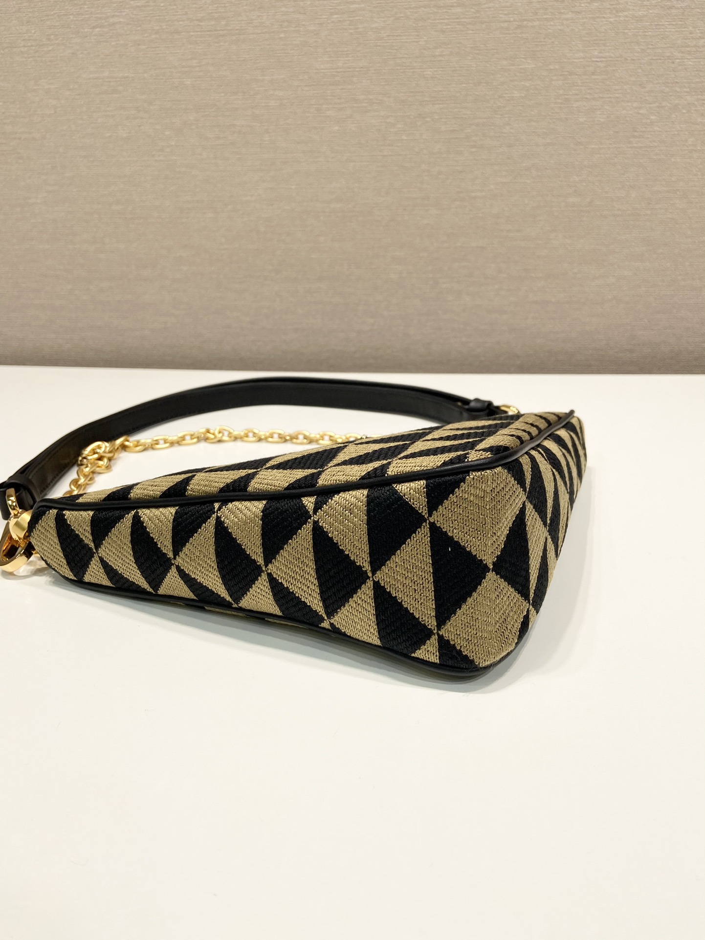 Pra*a embroidered jacquard fabric mini-bag