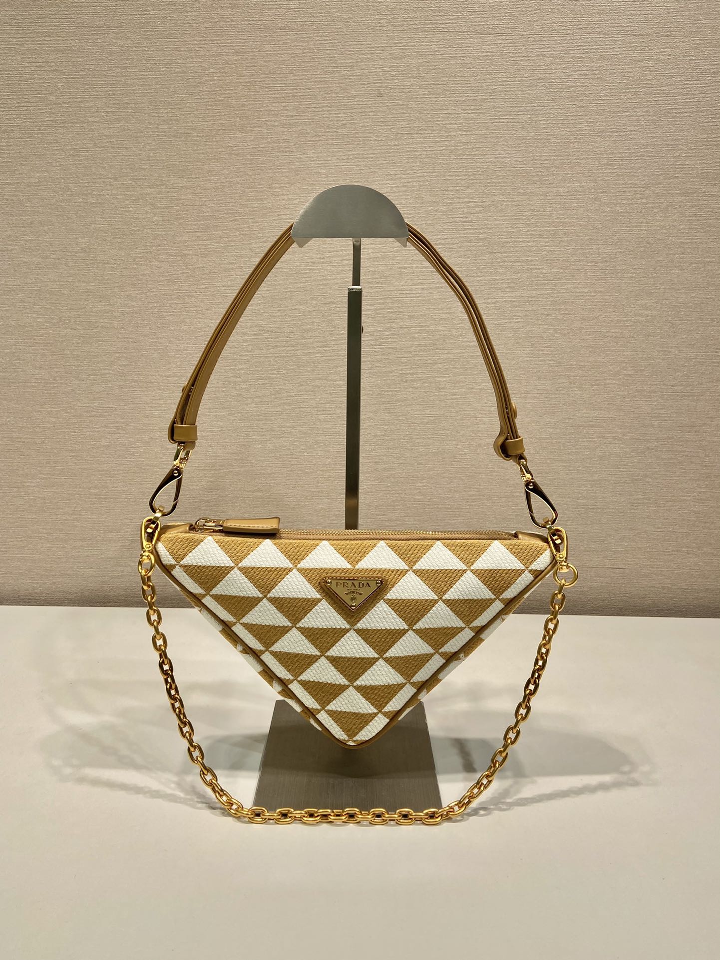 Pra*a embroidered jacquard fabric mini-bag