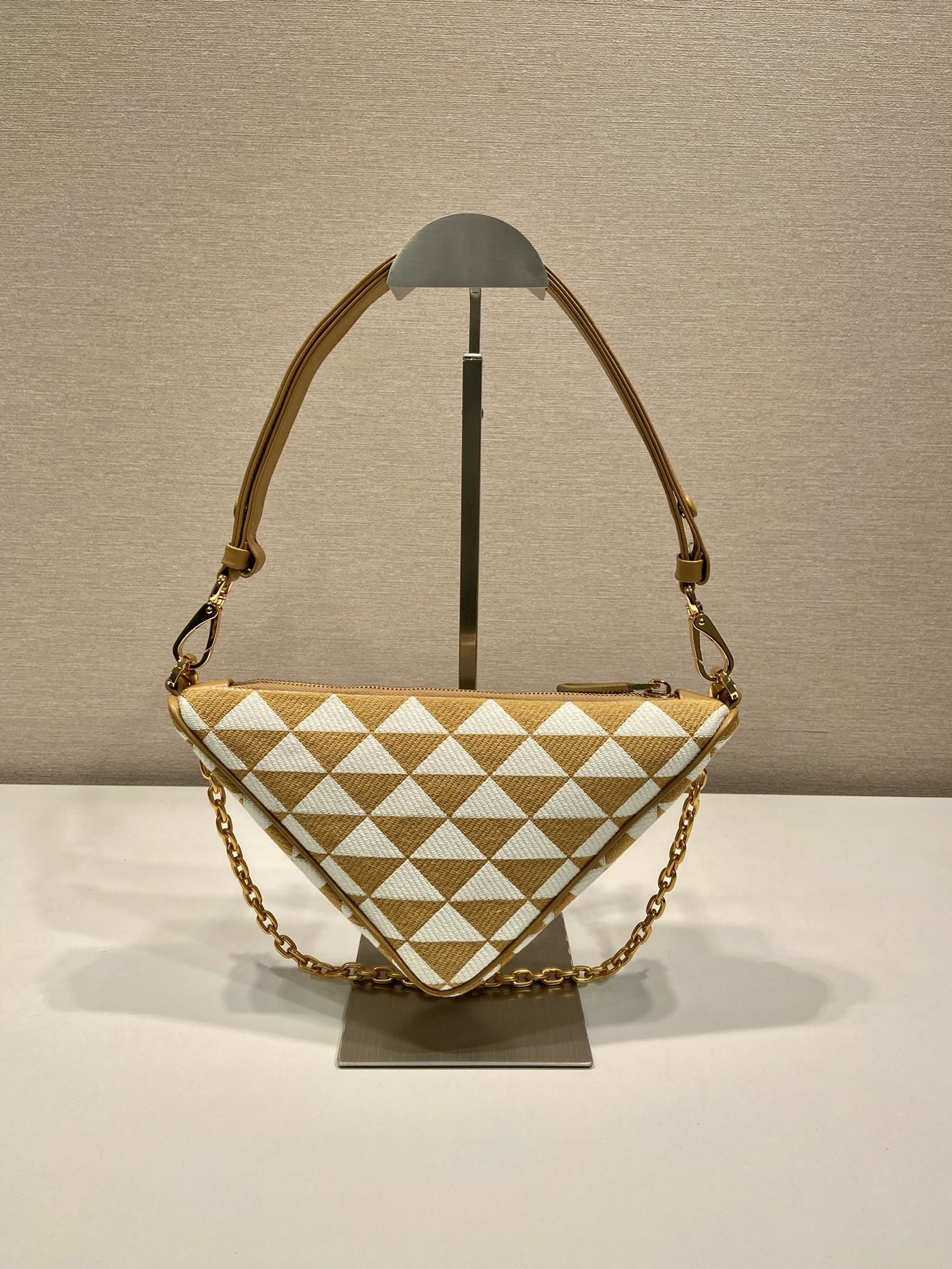 Pra*a embroidered jacquard fabric mini-bag
