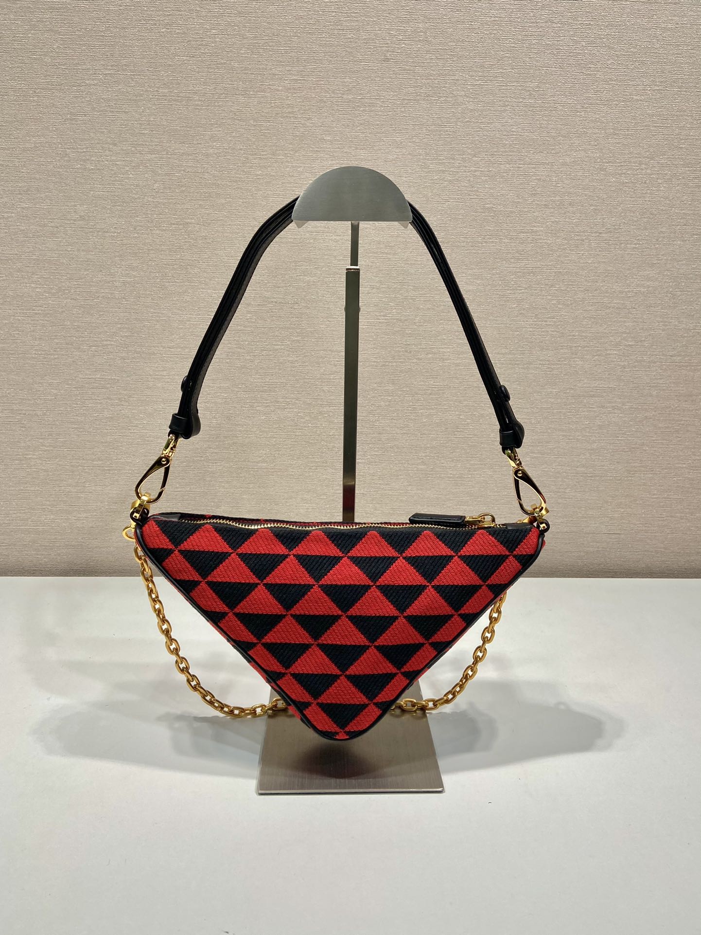 Pra*a embroidered jacquard fabric mini-bag