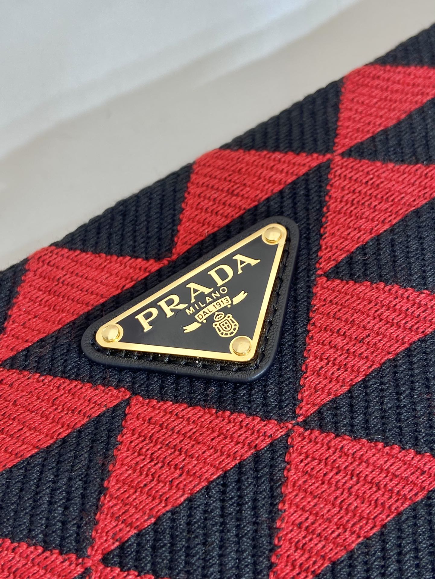 Pra*a embroidered jacquard fabric mini-bag