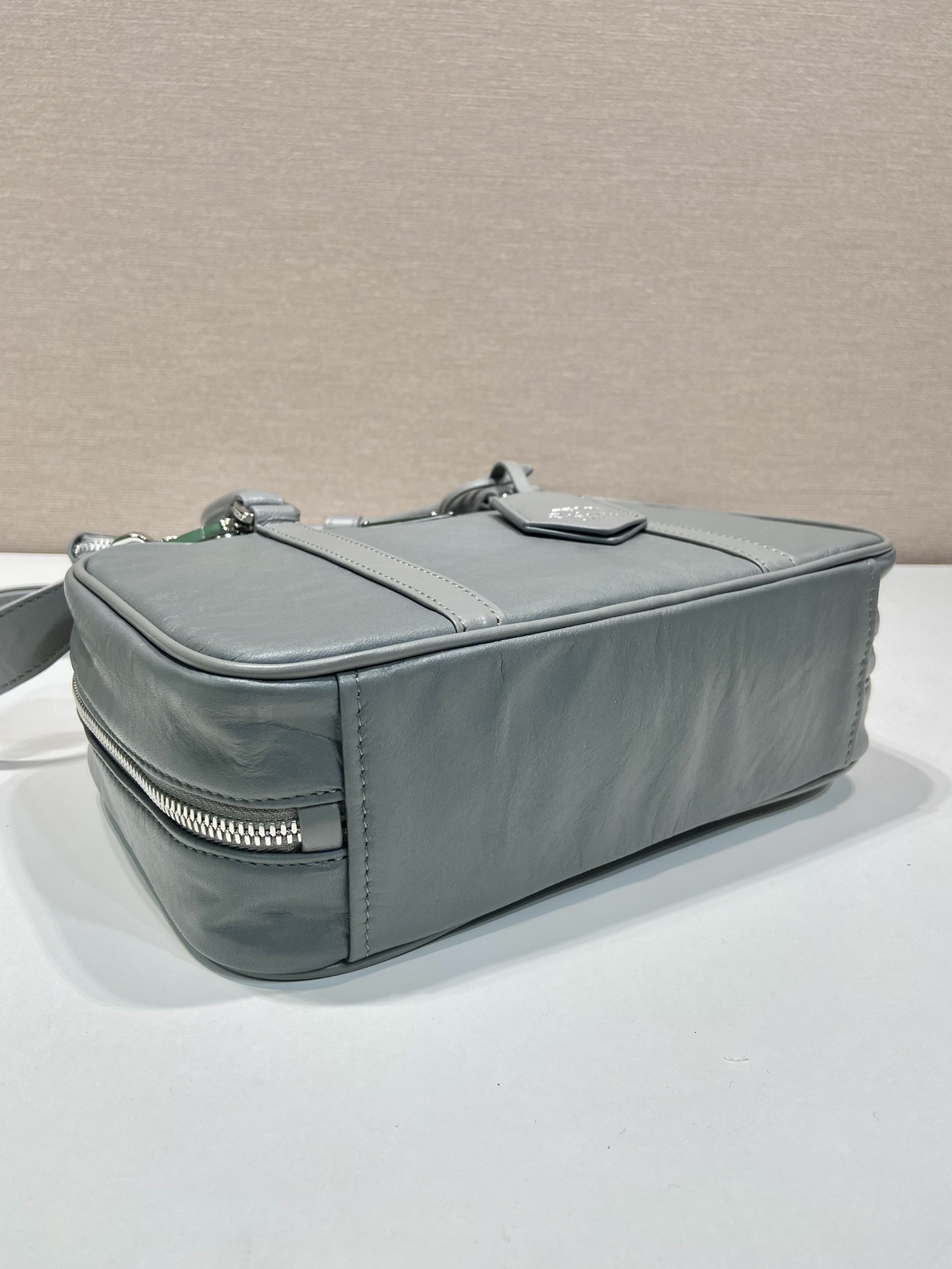 Pra*a antique nappa leather top handle bag