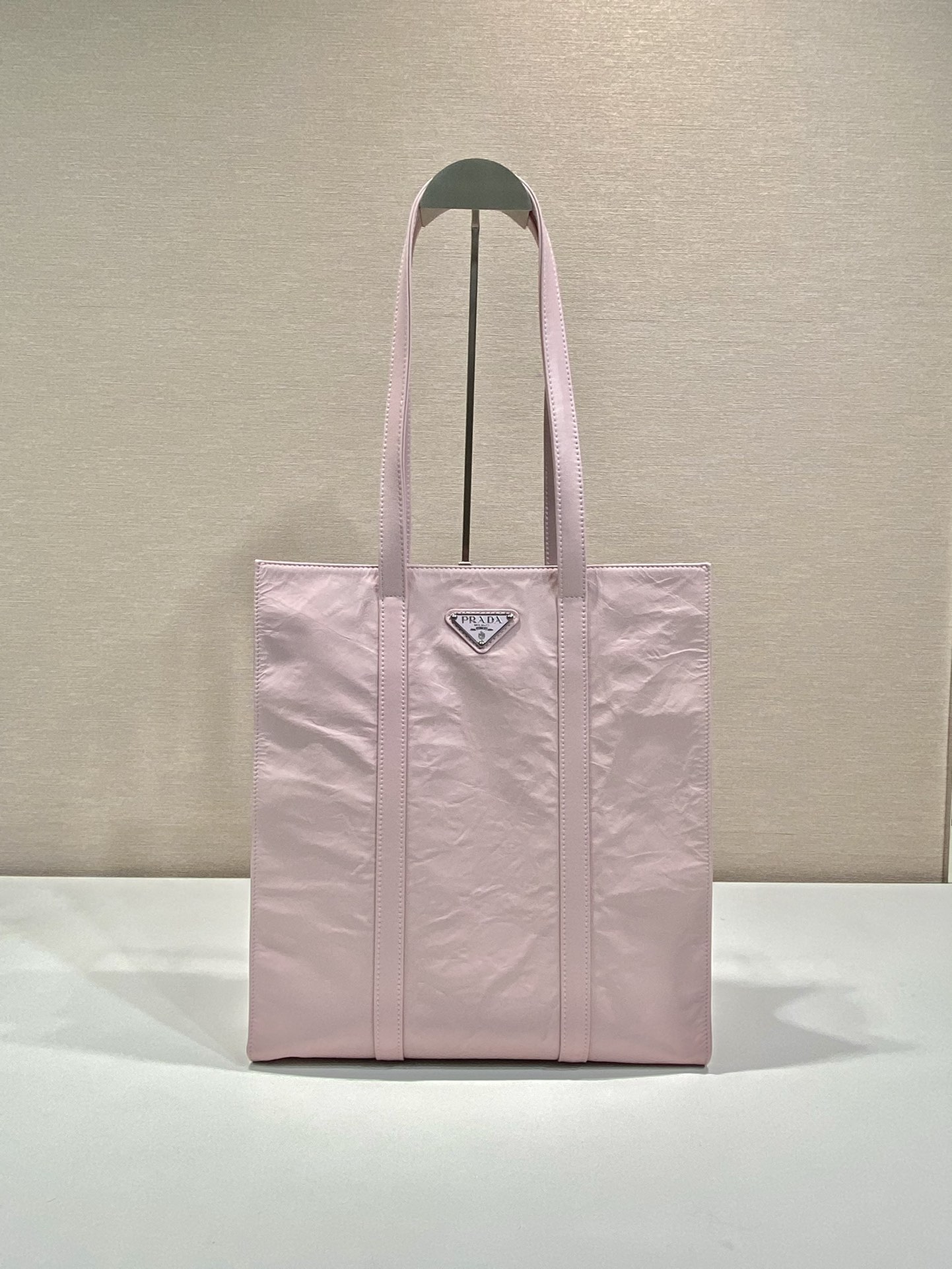 Pra*a small antique nappa leather tote
