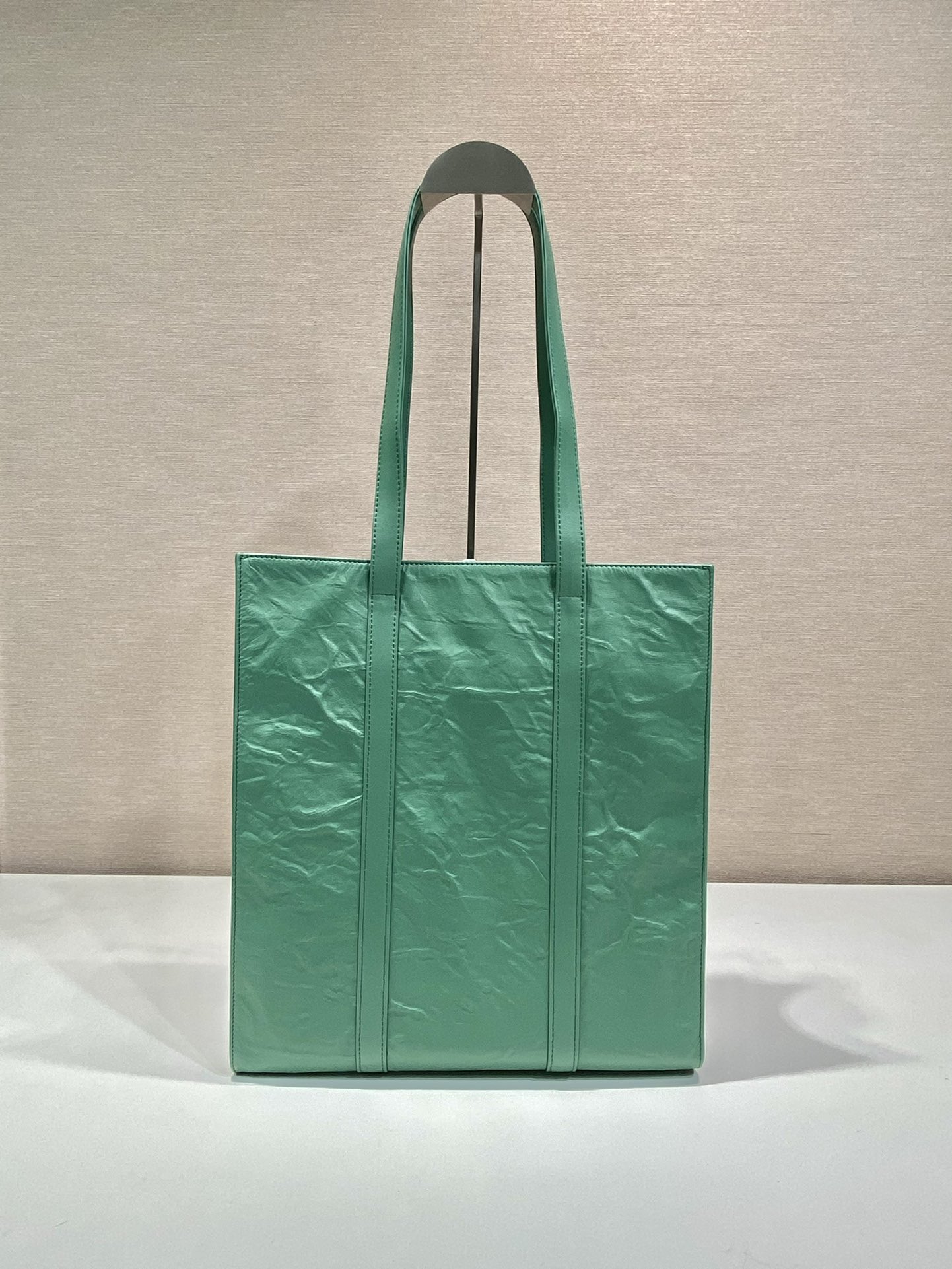 Pra*a small antique nappa leather tote