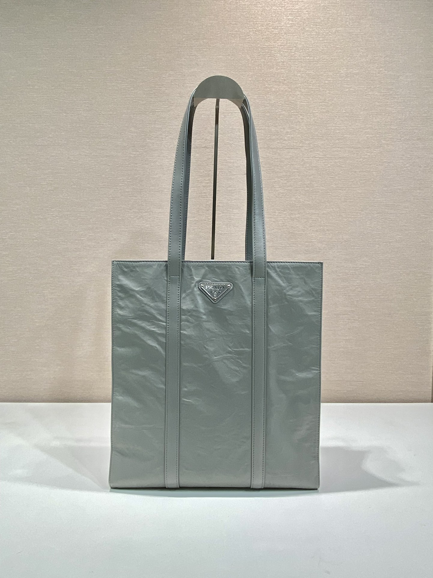 Pra*a small antique nappa leather tote