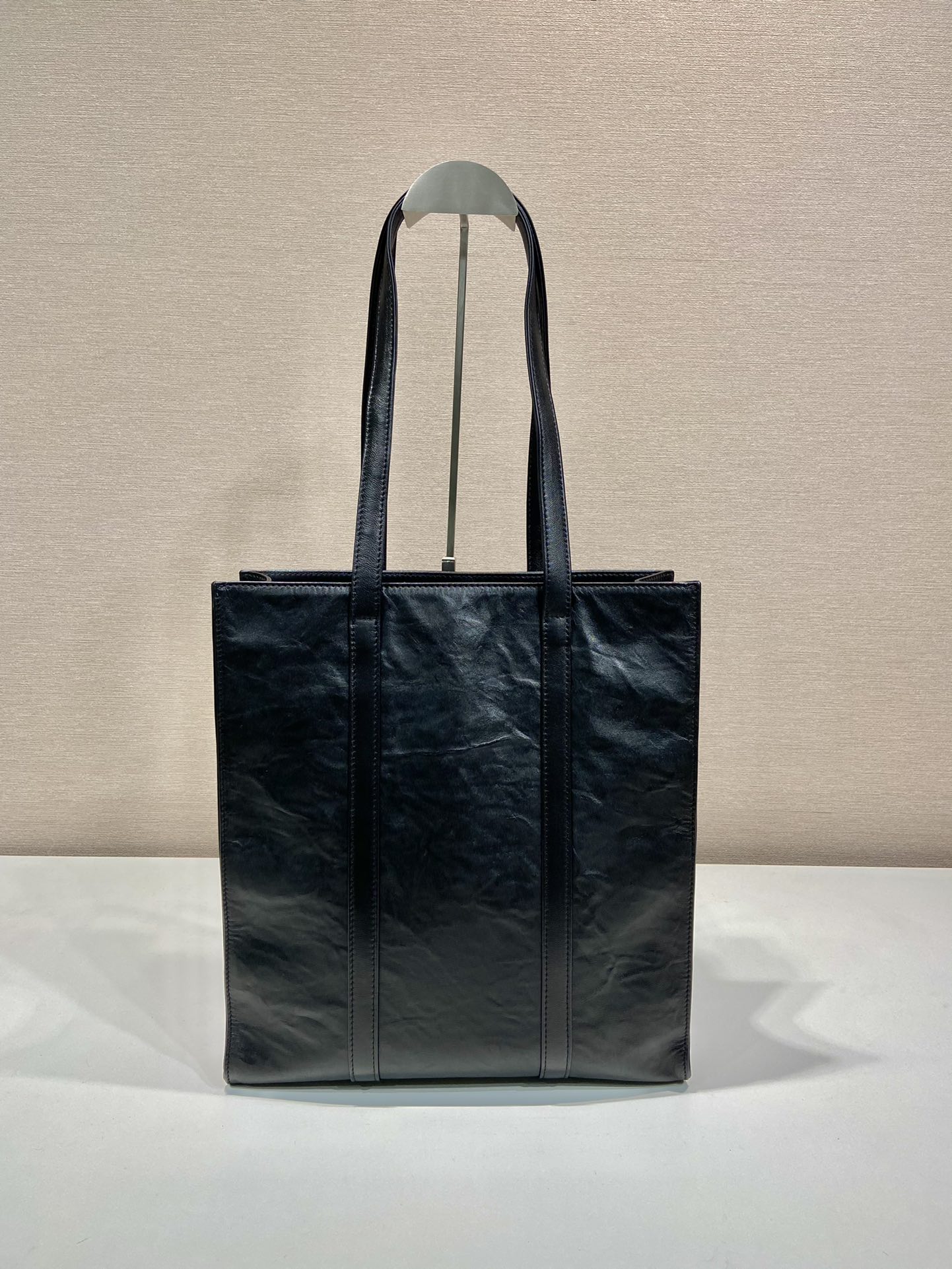 Pra*a small antique nappa leather tote