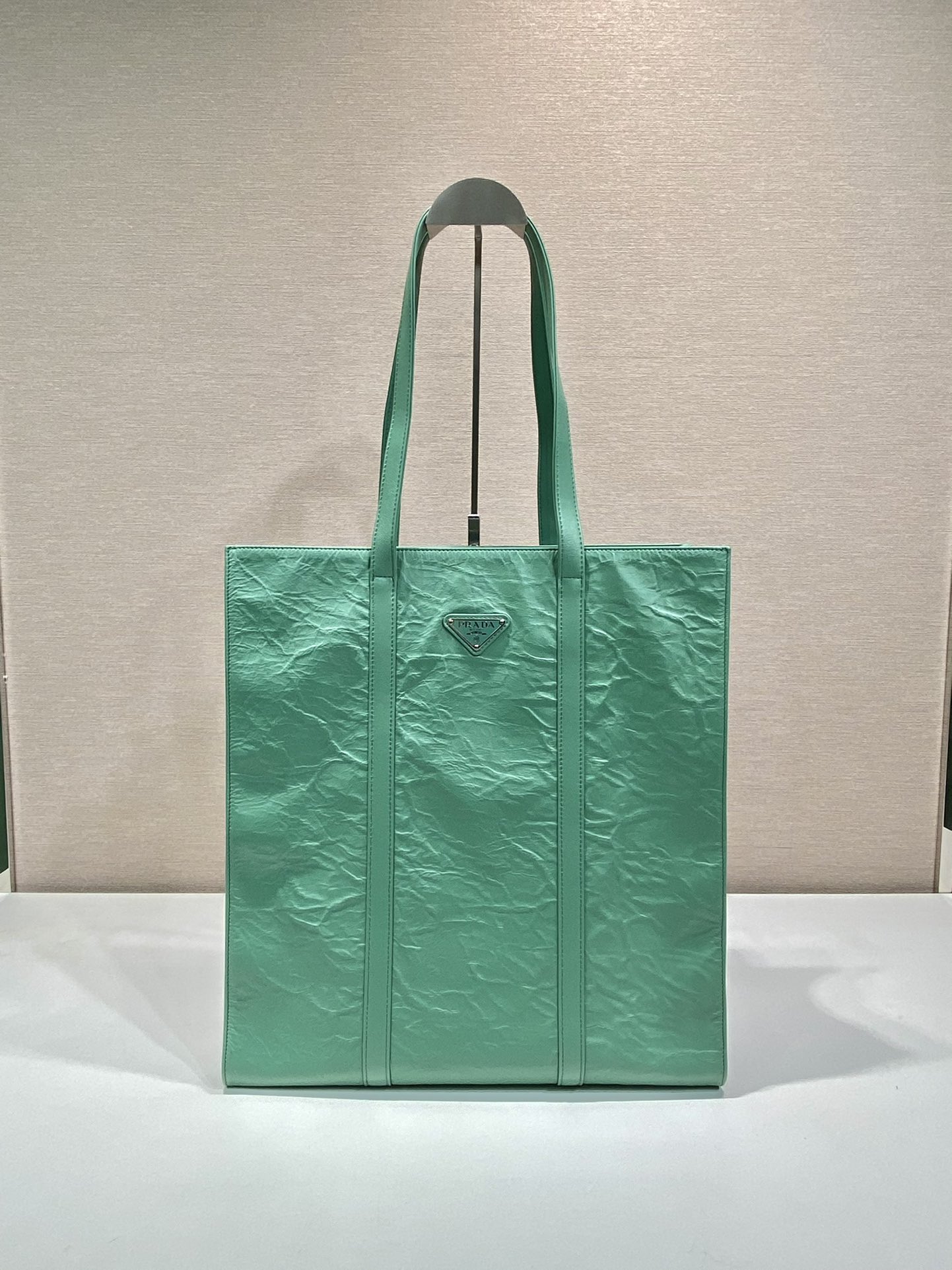 Pra*a medium antique nappa leather tote bag