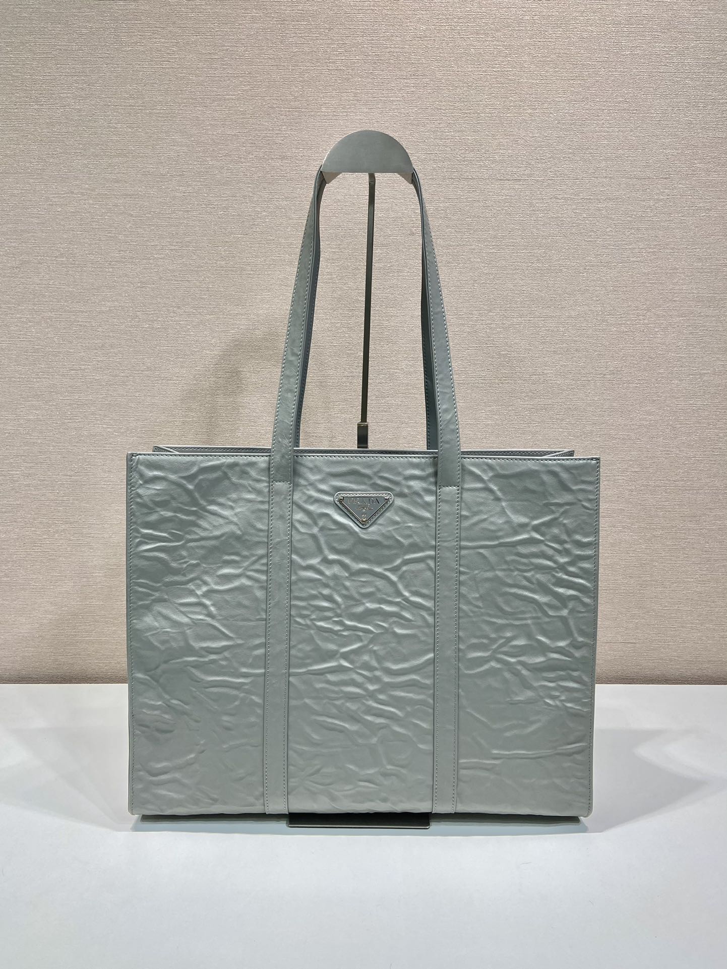 Pra*a large antique nappa leather tote