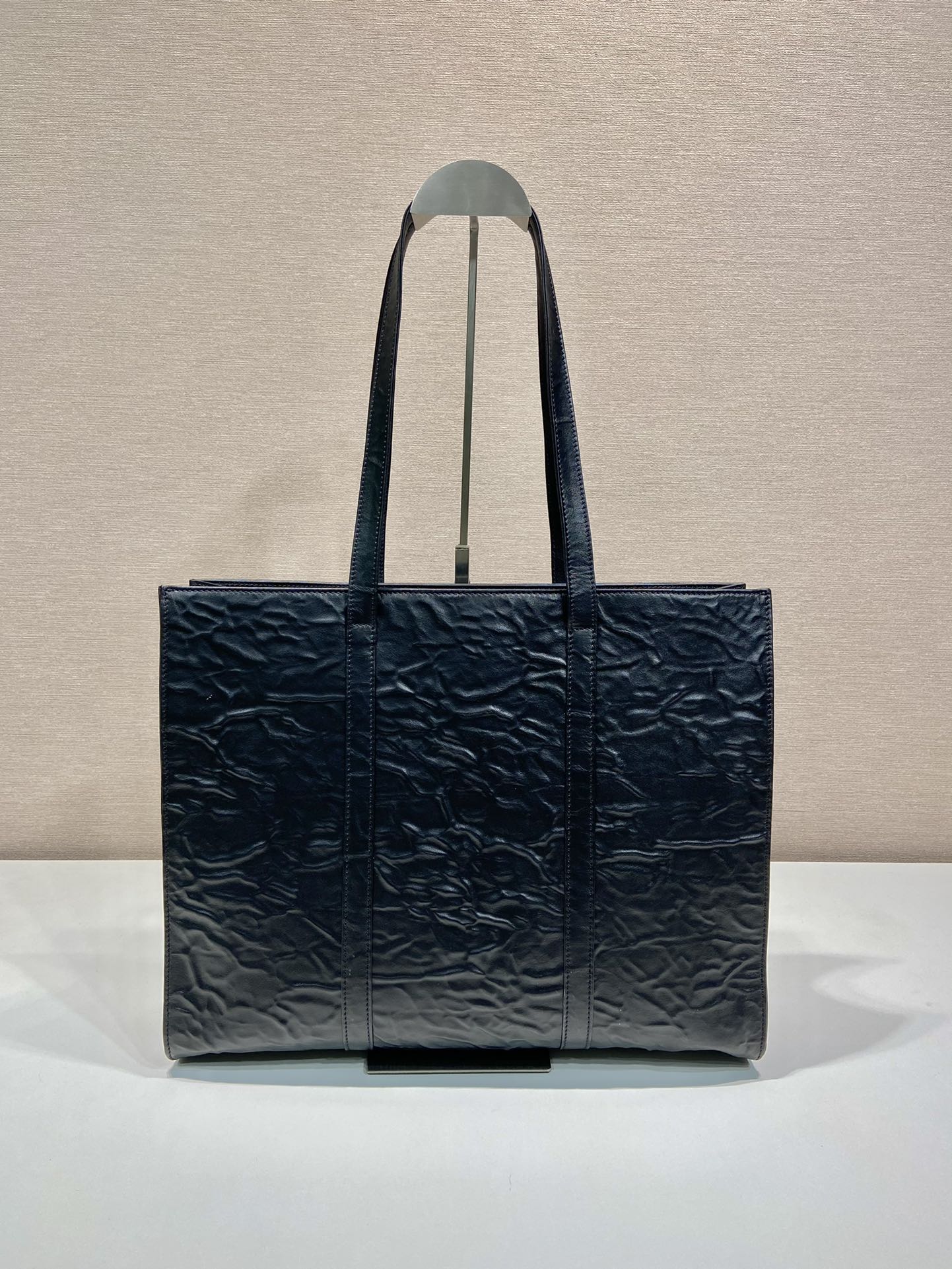 Pra*a large antique nappa leather tote