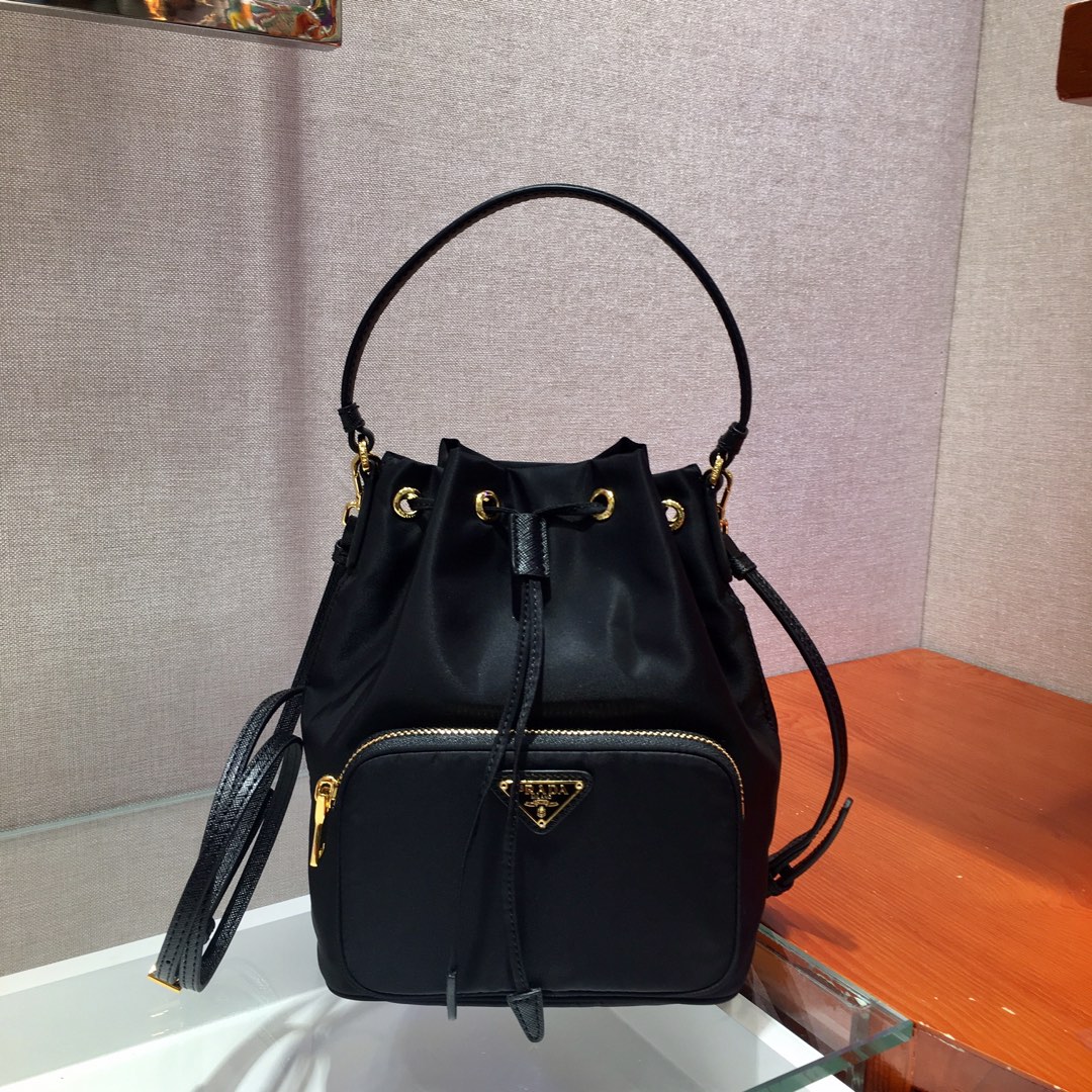 Pra*a duet re-nylon bucket bag