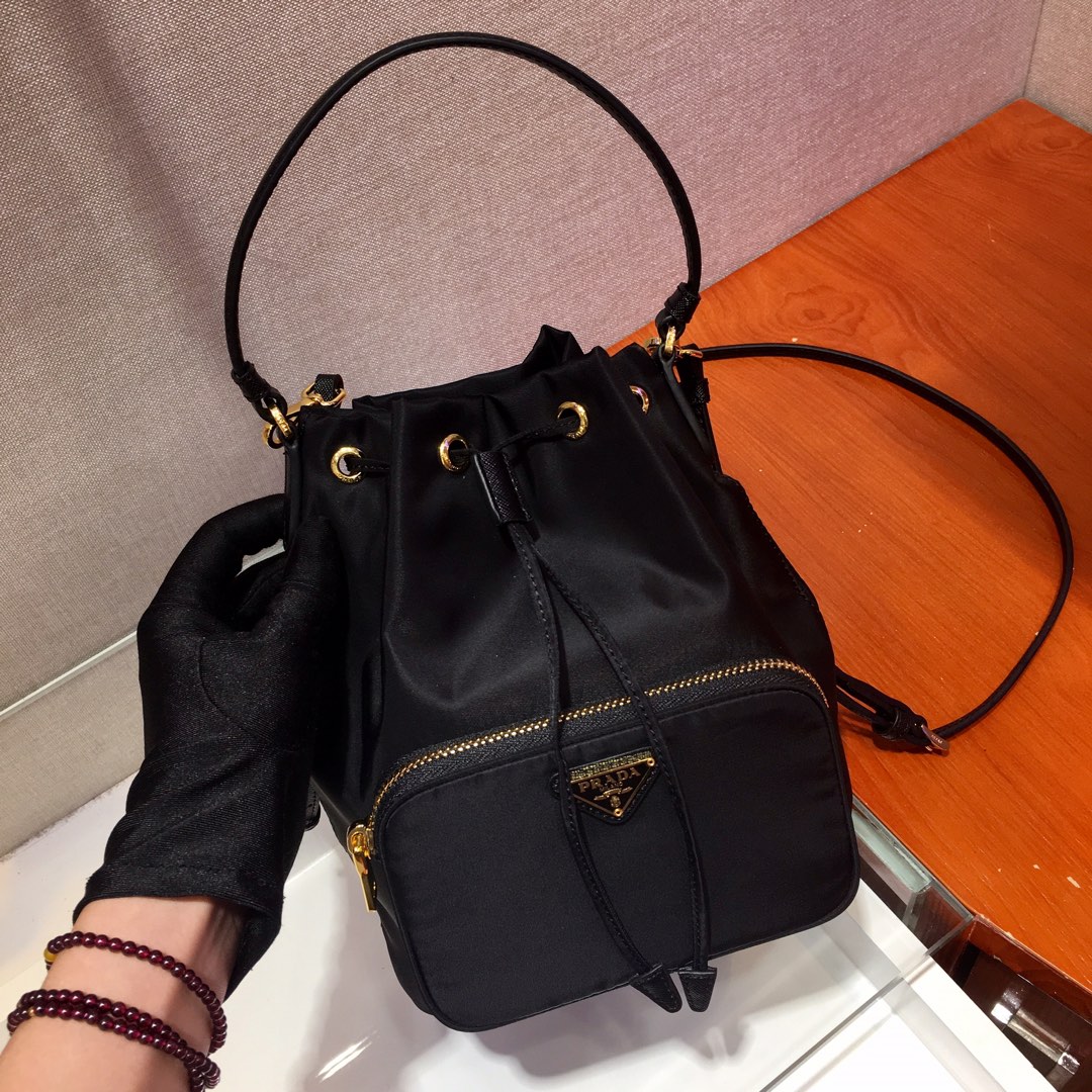 Pra*a duet re-nylon bucket bag