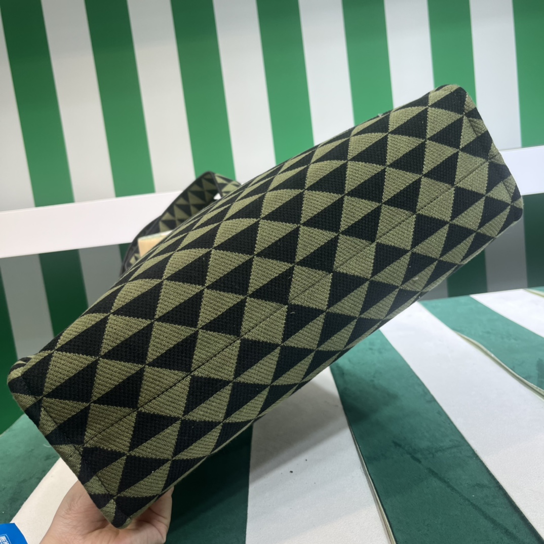 Pra*a symbole bag in embroidered fabric
