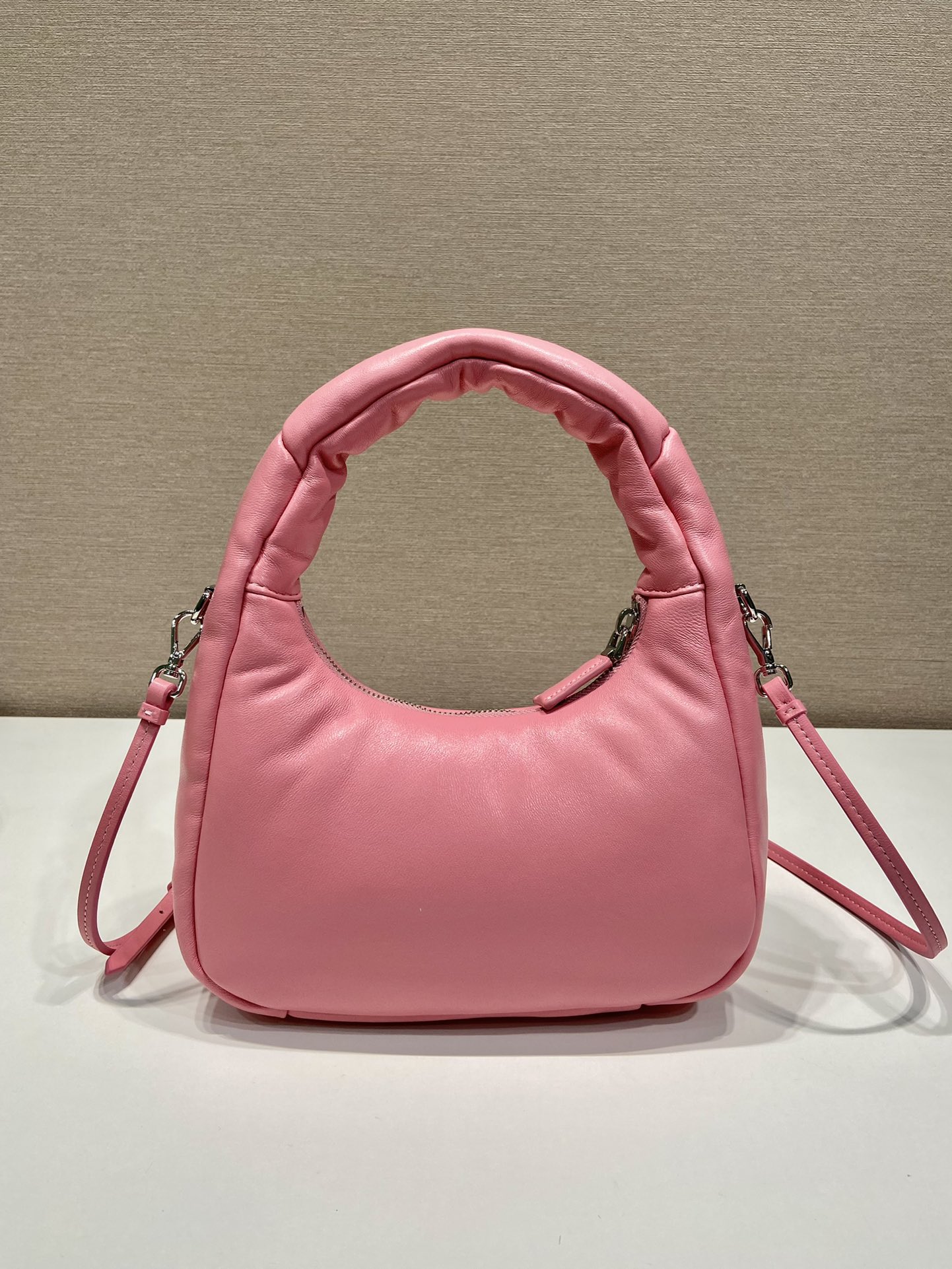 Pra*a leather mini hobo bag
