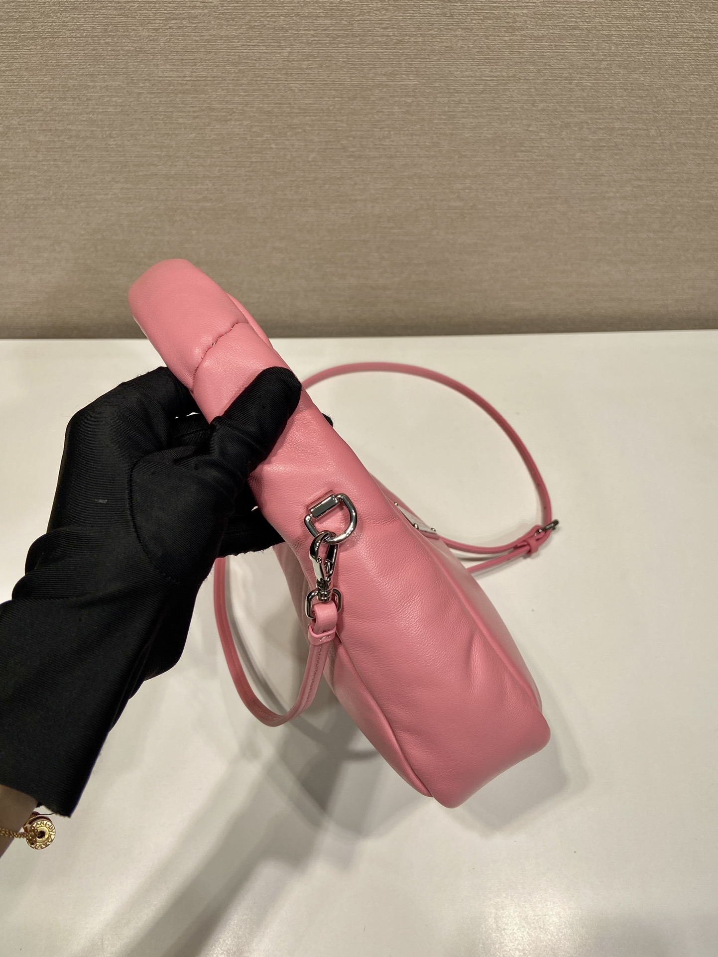 Pra*a leather mini hobo bag