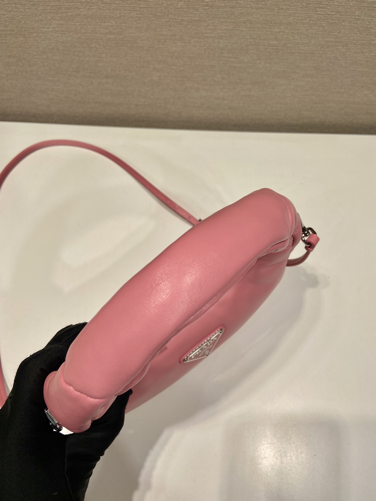 Pra*a leather mini hobo bag