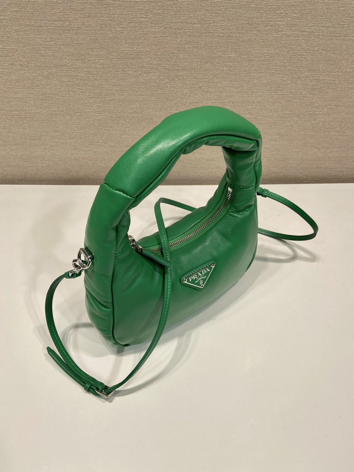 Pra*a leather mini hobo bag