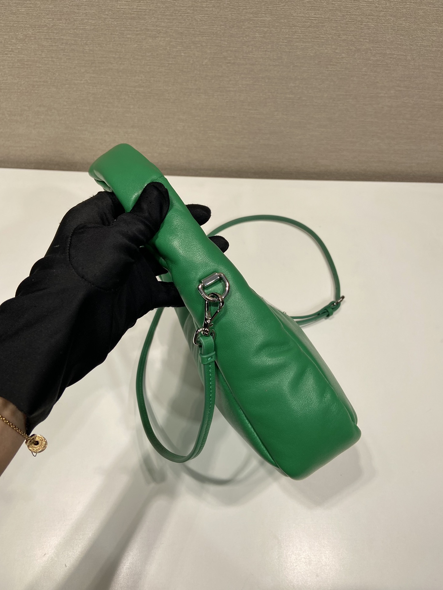 Pra*a leather mini hobo bag