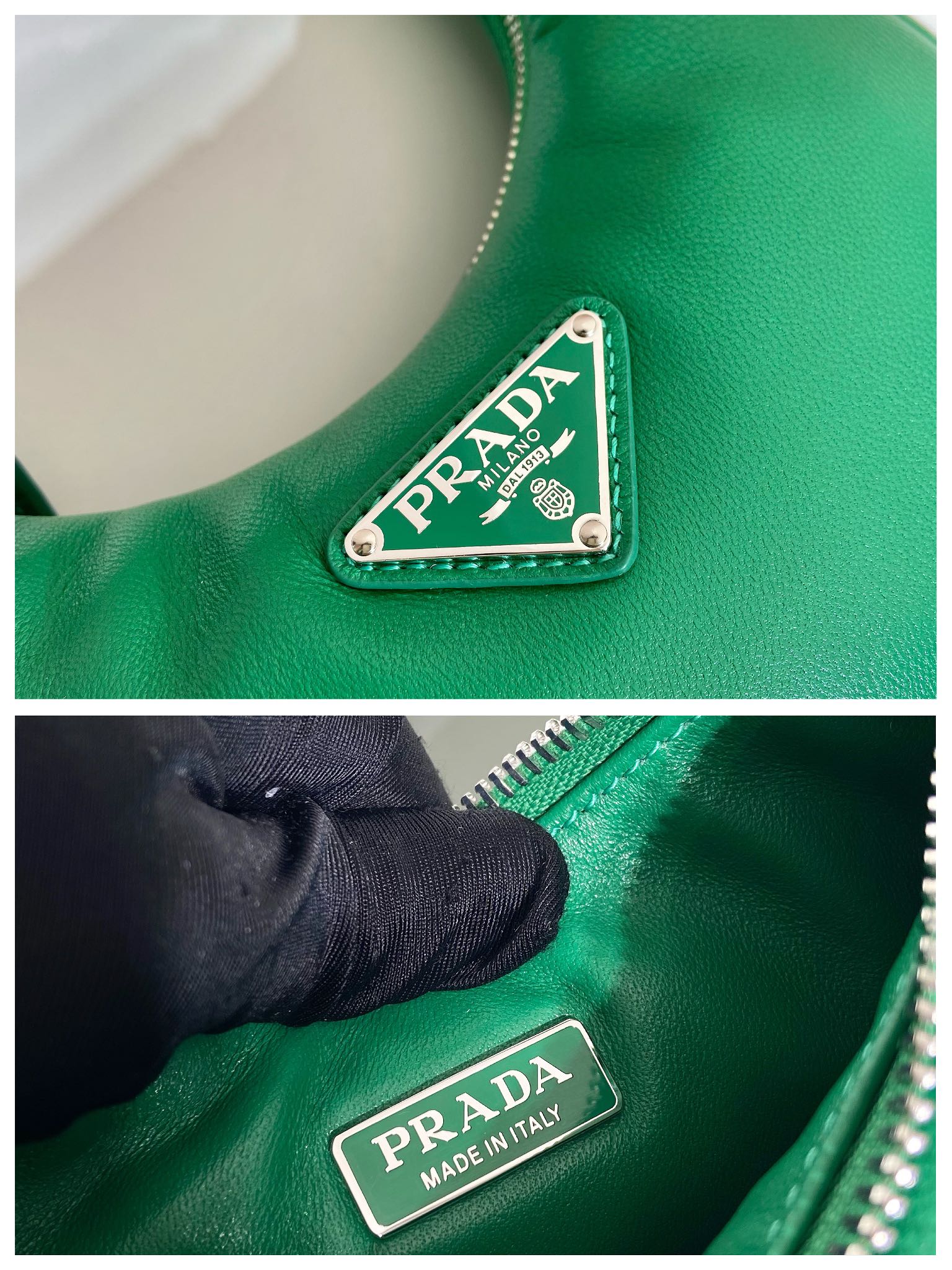 Pra*a leather mini hobo bag