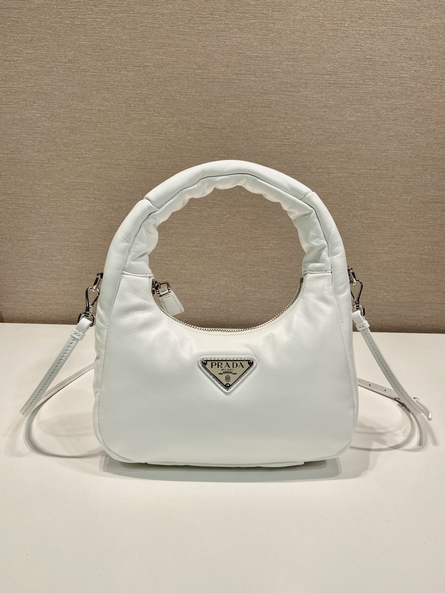 Pra*a leather mini hobo bag
