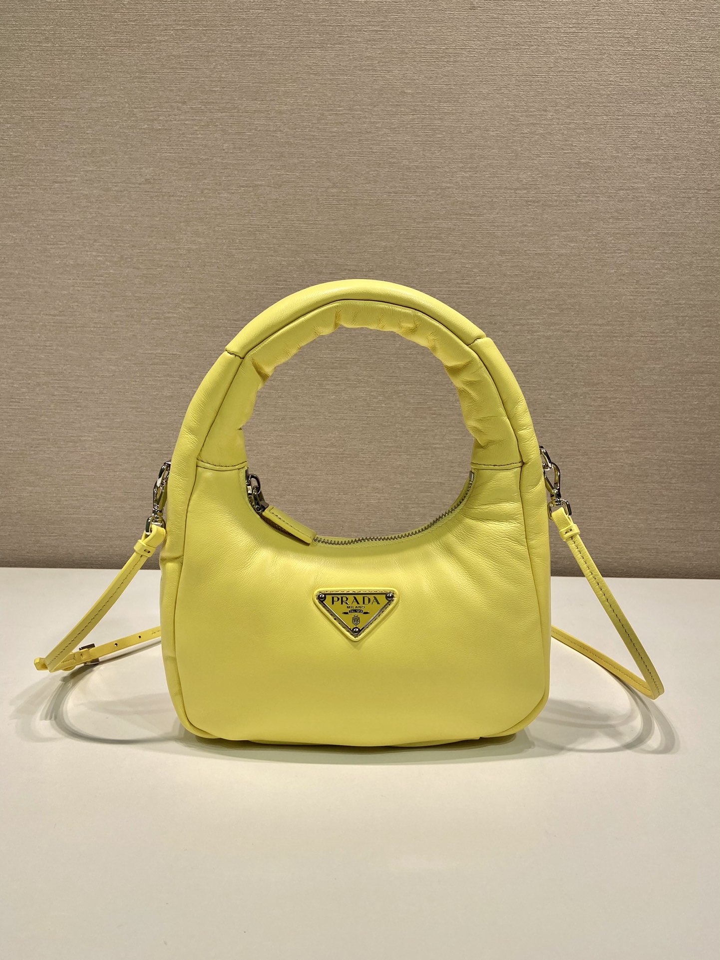 Pra*a leather mini hobo bag