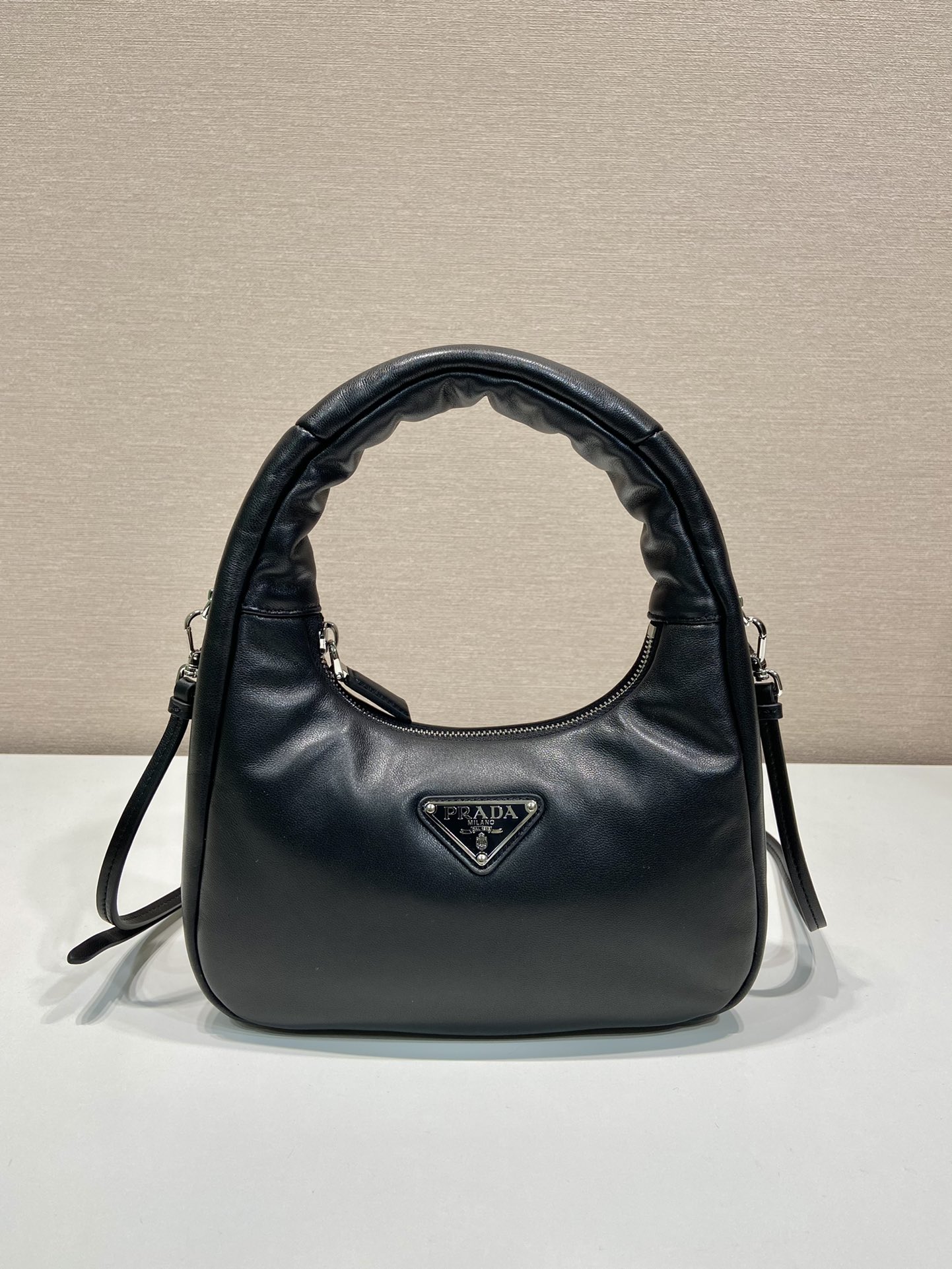 Pra*a leather mini hobo bag