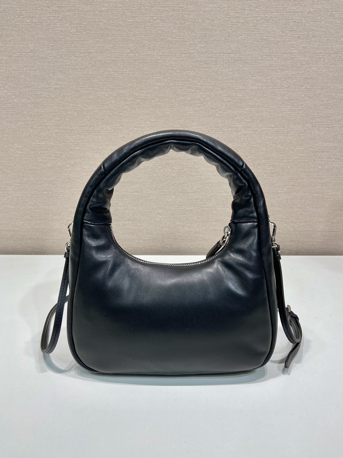 Pra*a leather mini hobo bag