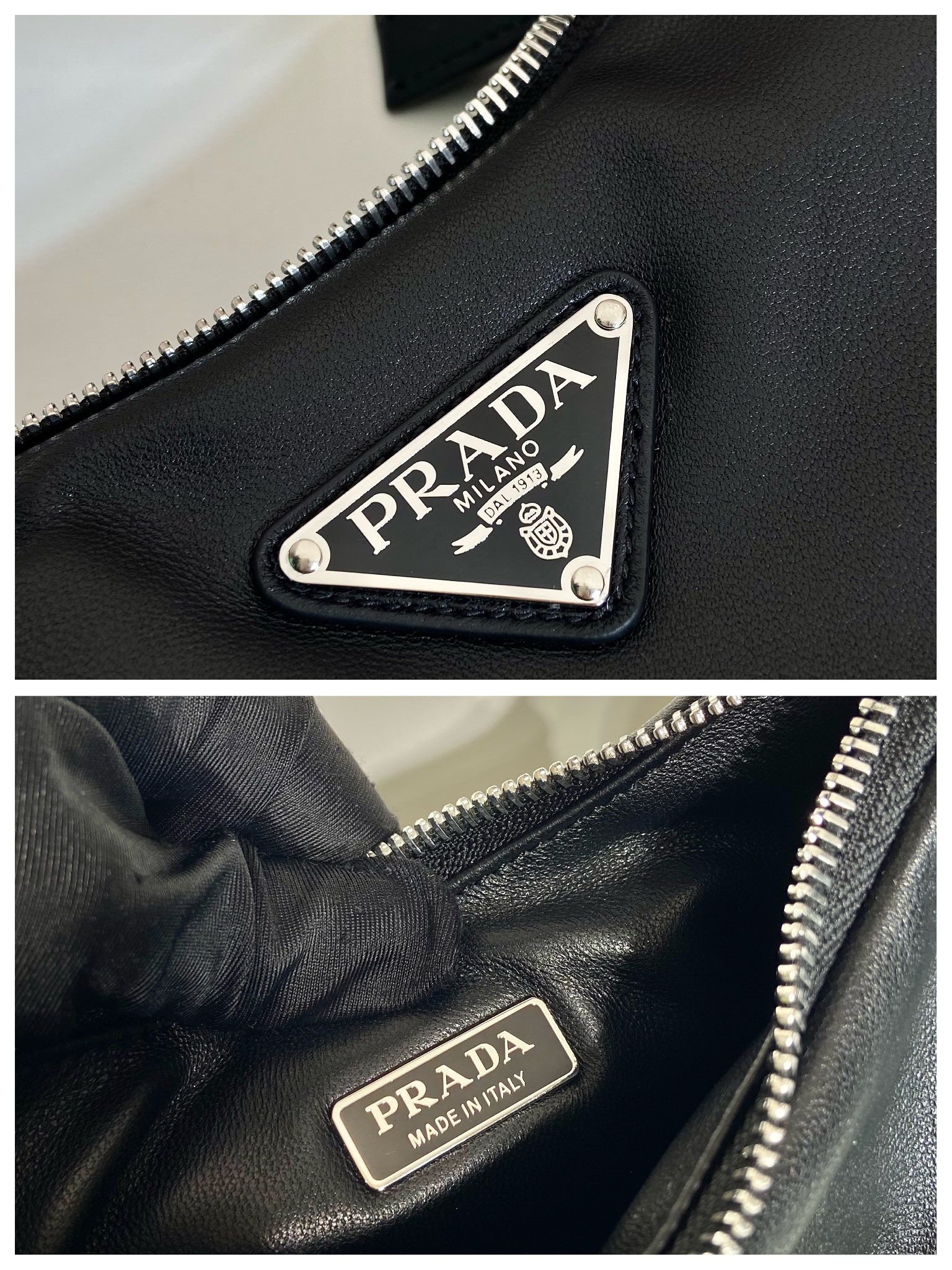 Pra*a leather mini hobo bag