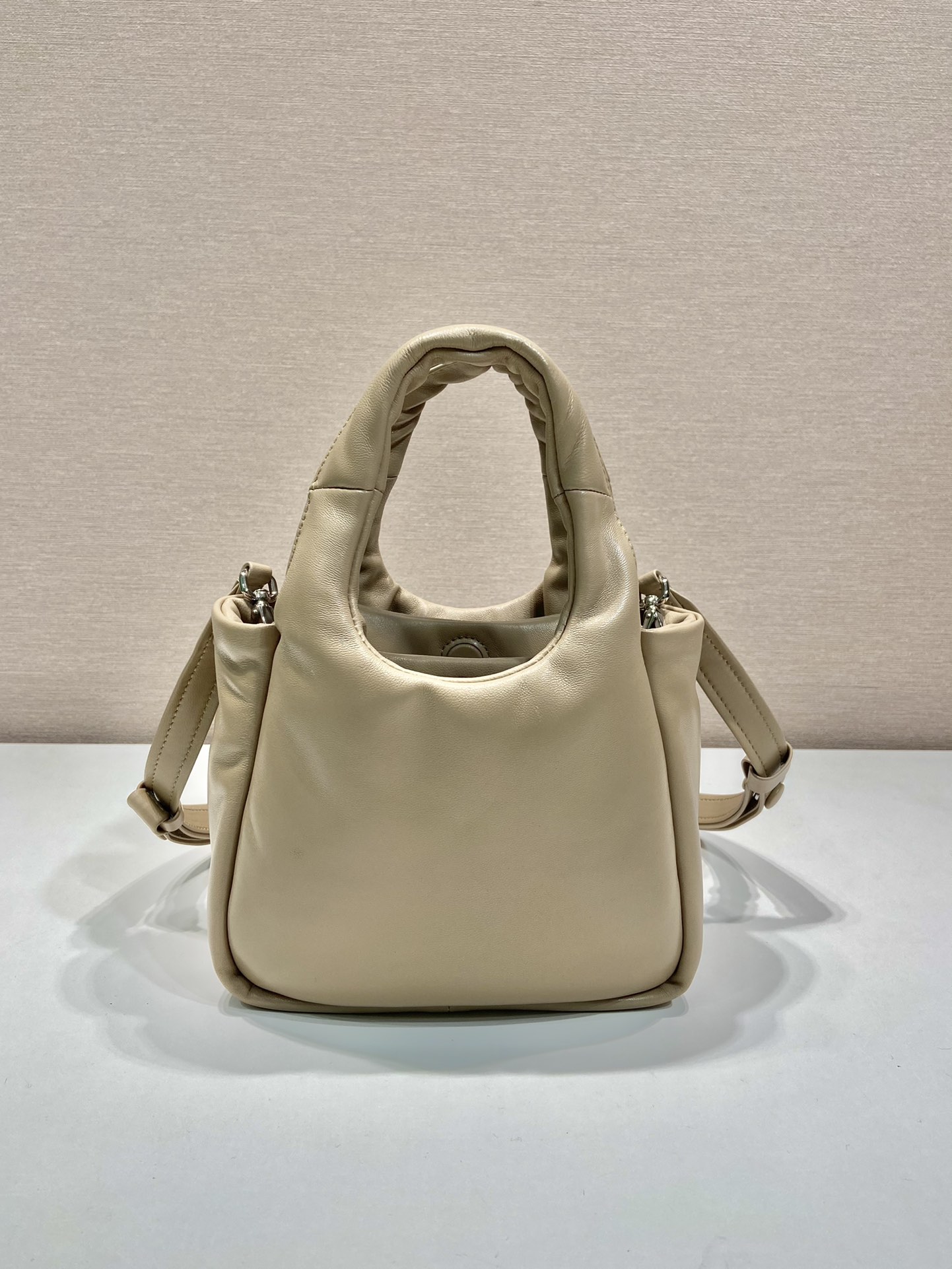 small padded Pra*a soft nappa-leather bag