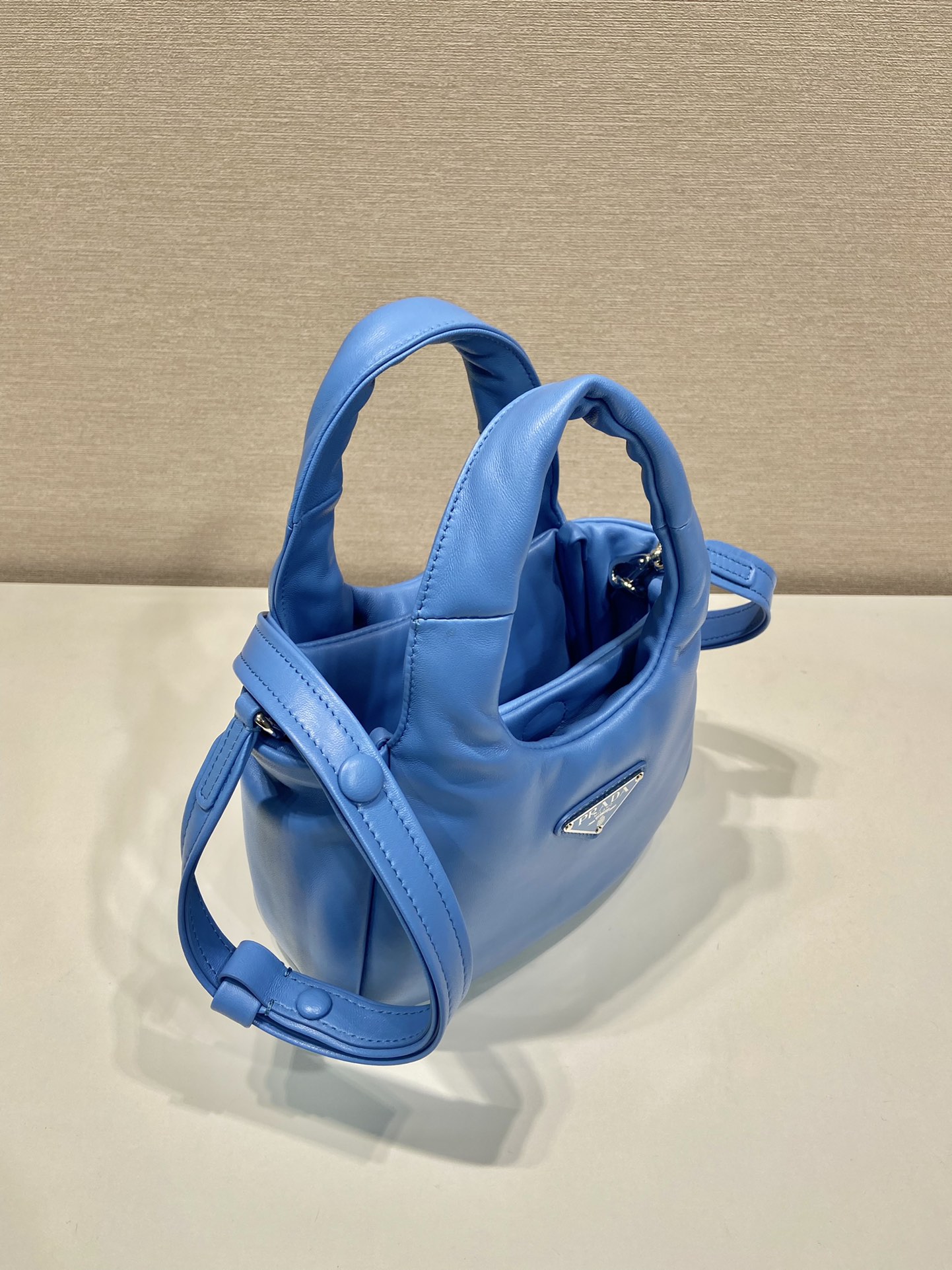 small padded Pra*a soft nappa-leather bag