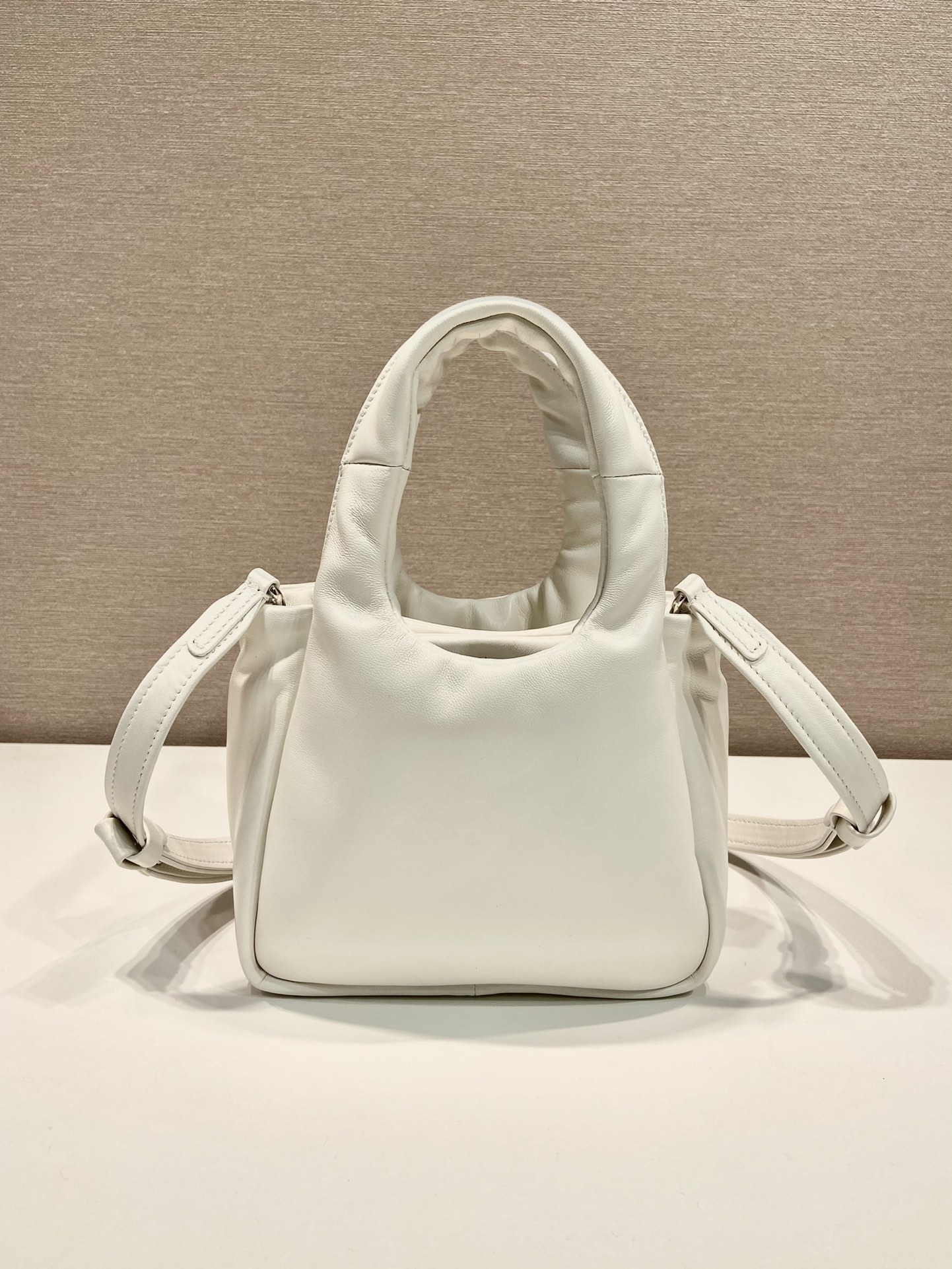 small padded Pra*a soft nappa-leather bag