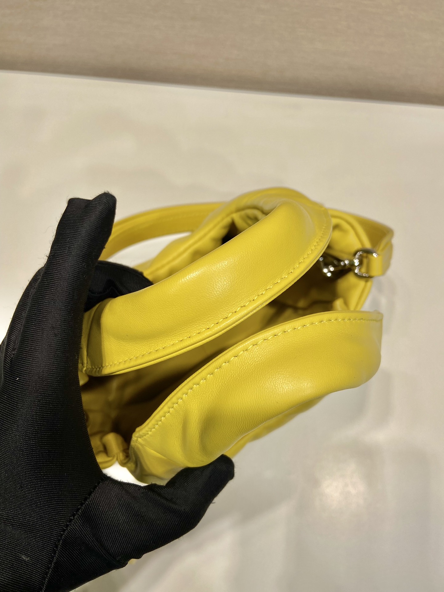 small padded Pra*a soft nappa-leather bag