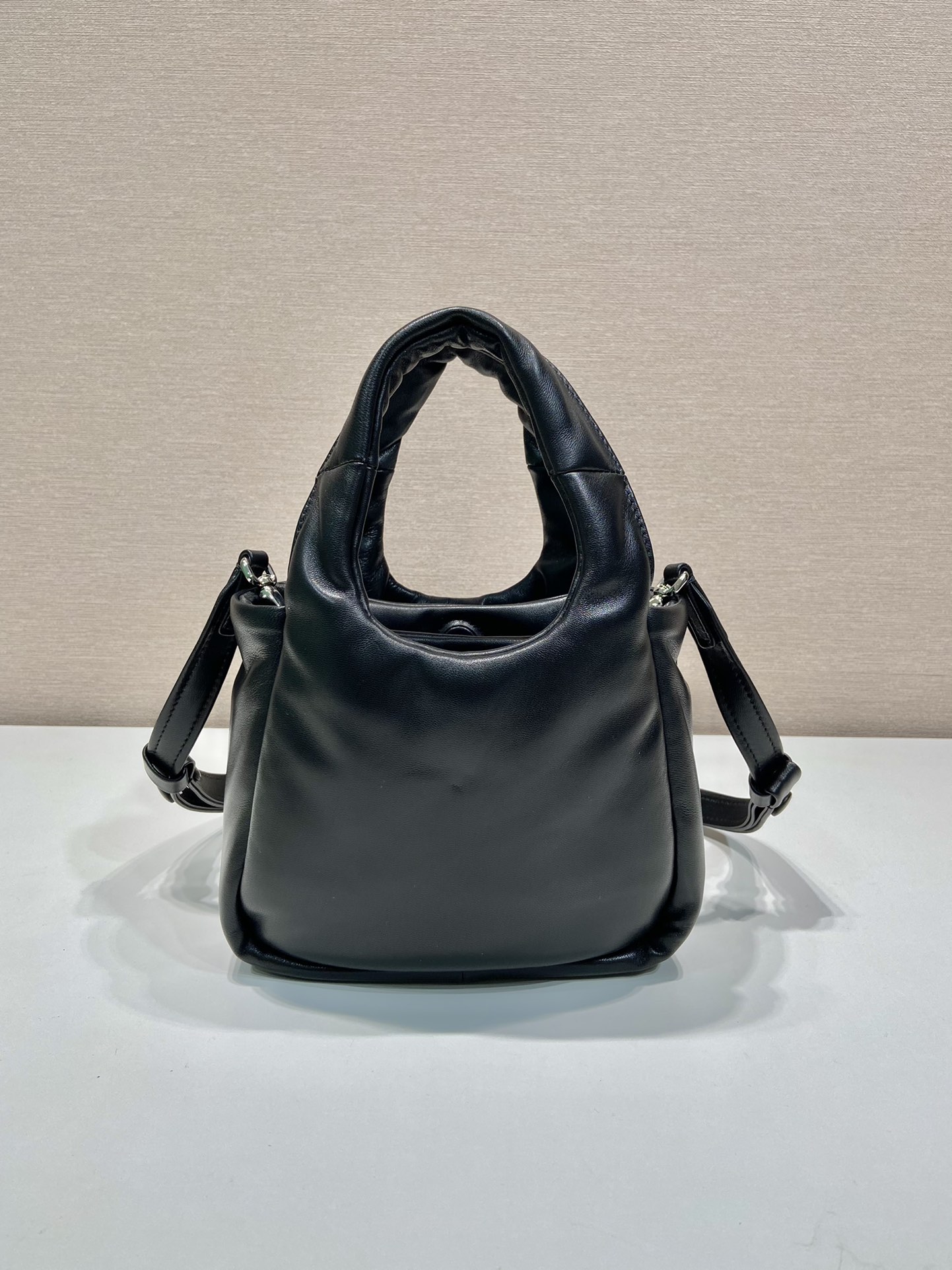 small padded Pra*a soft nappa-leather bag