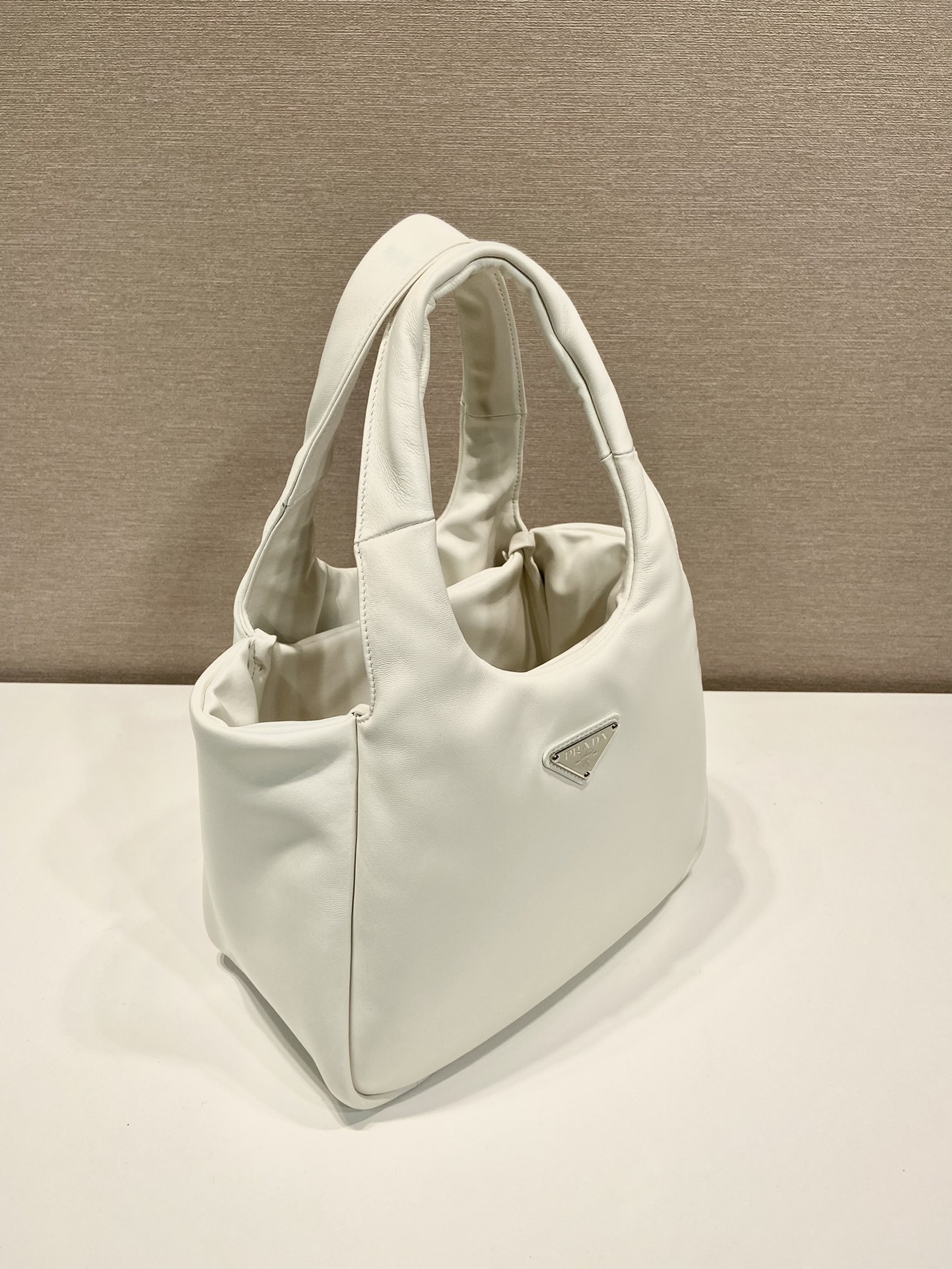 medium padded Pra*a soft nappa leather bag