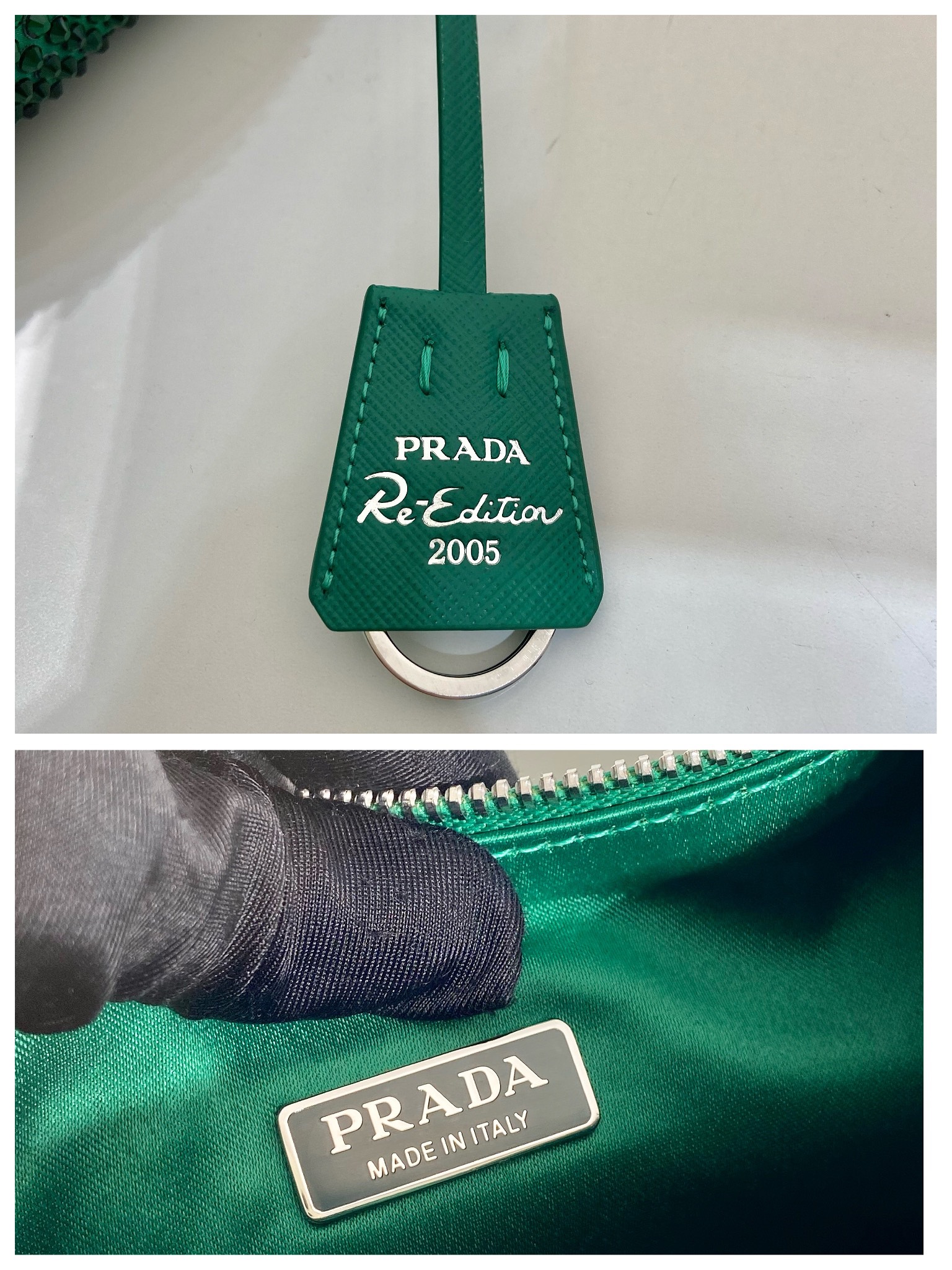 Pra*a re-edition 2005 saffiano leather bag