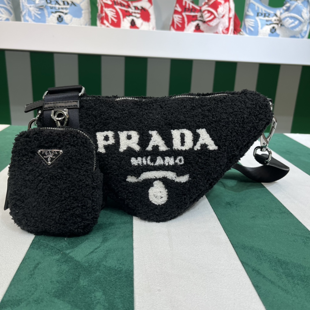 Pra*a triangle shoulder bag