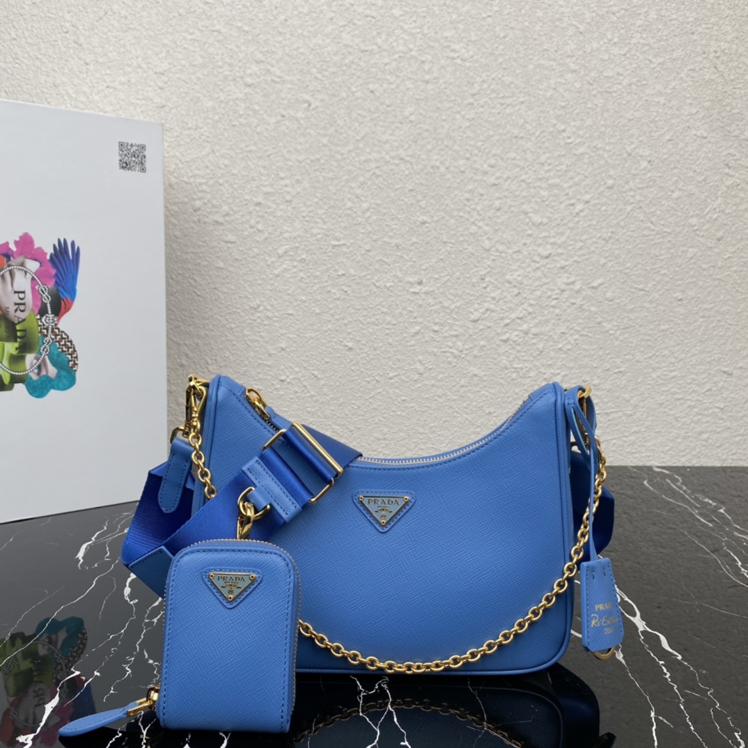 Pra*a re-edition 2005 saffiano leather bag