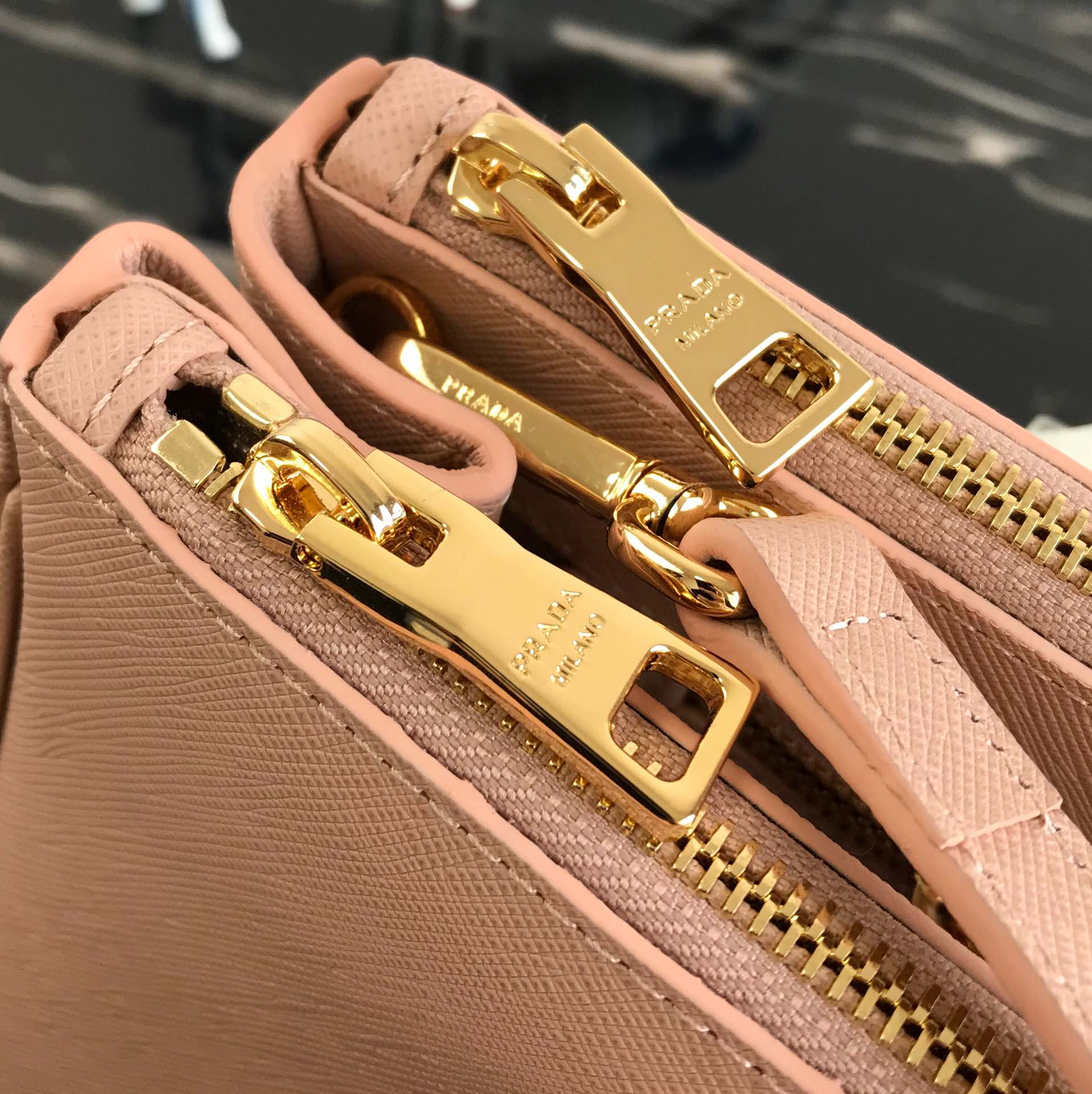 large Pra*a galleria saffiano leather bag
