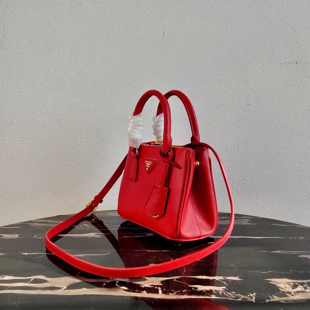Pra*a galleria saffiano leather mini-bag