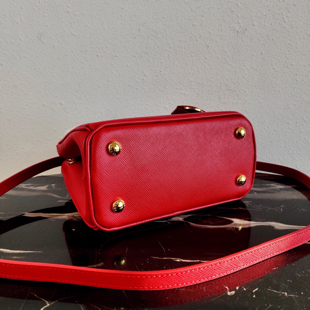 Pra*a galleria saffiano leather mini-bag