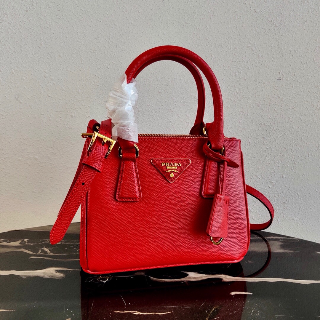 Pra*a galleria saffiano leather mini-bag