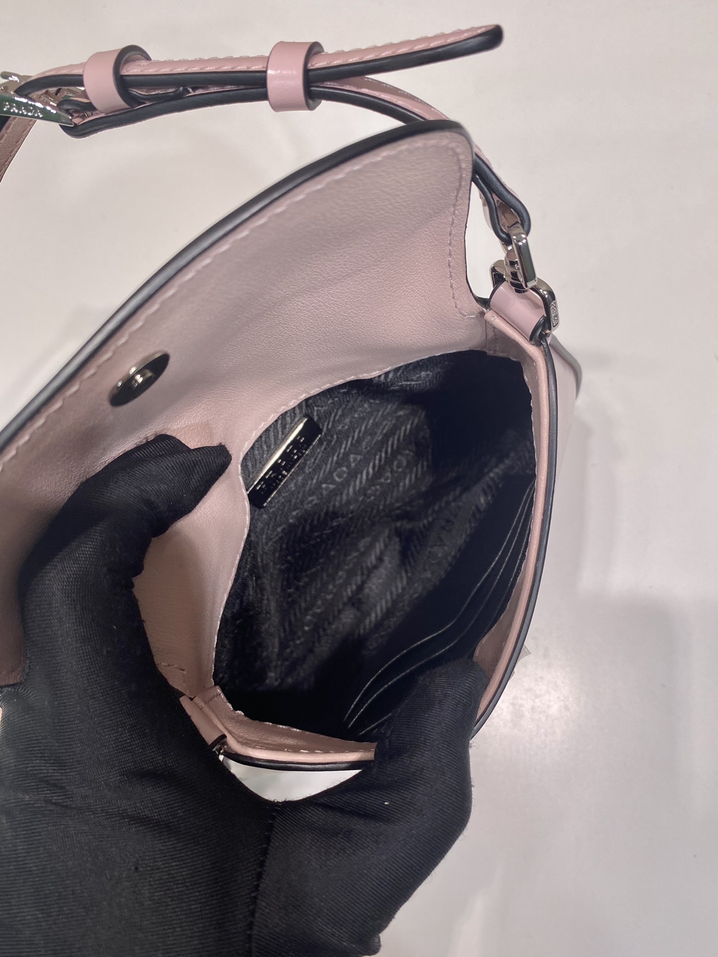 Pra*a cleo brushed leather mini bag