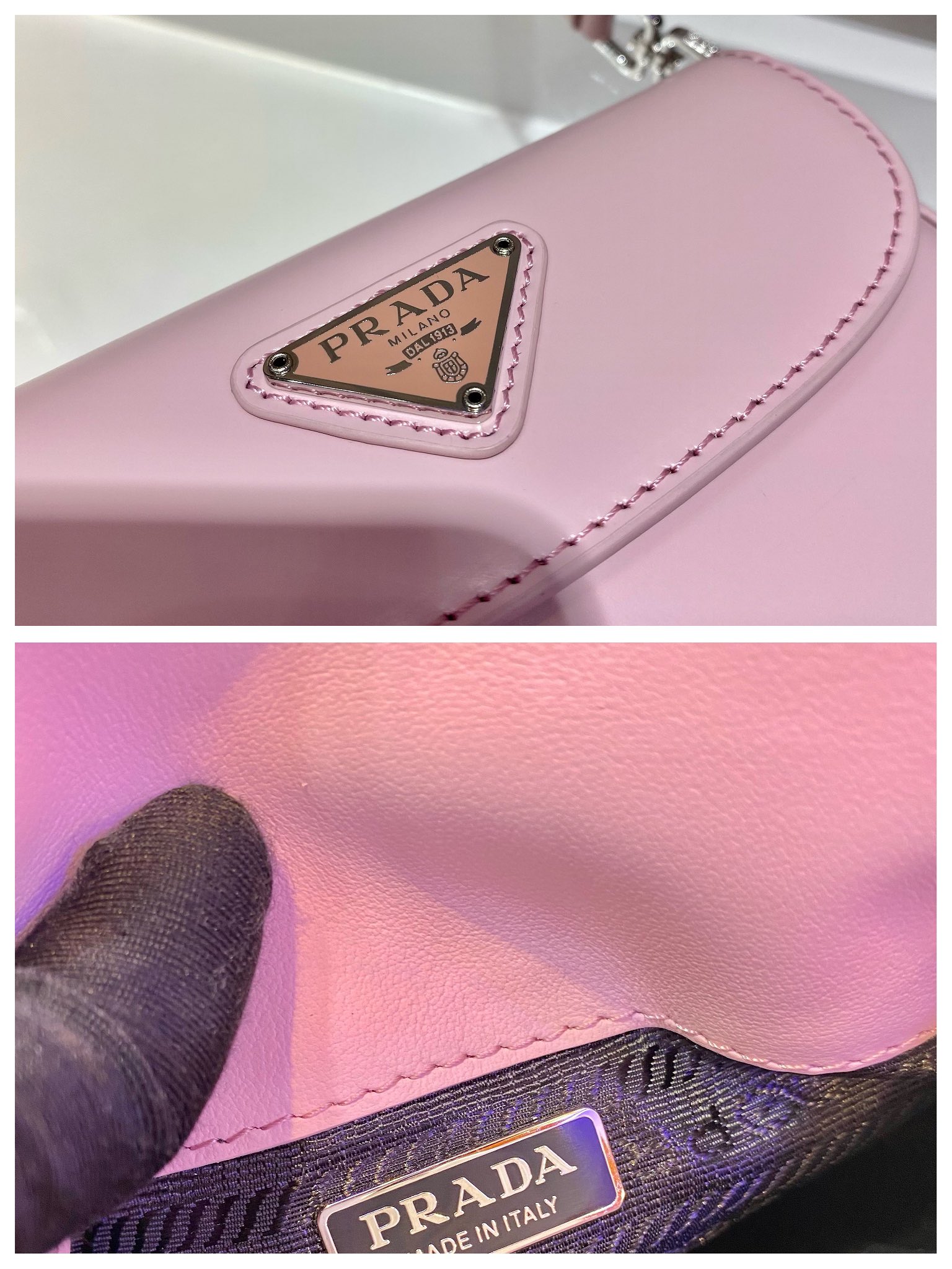 Pra*a cleo brushed leather mini bag