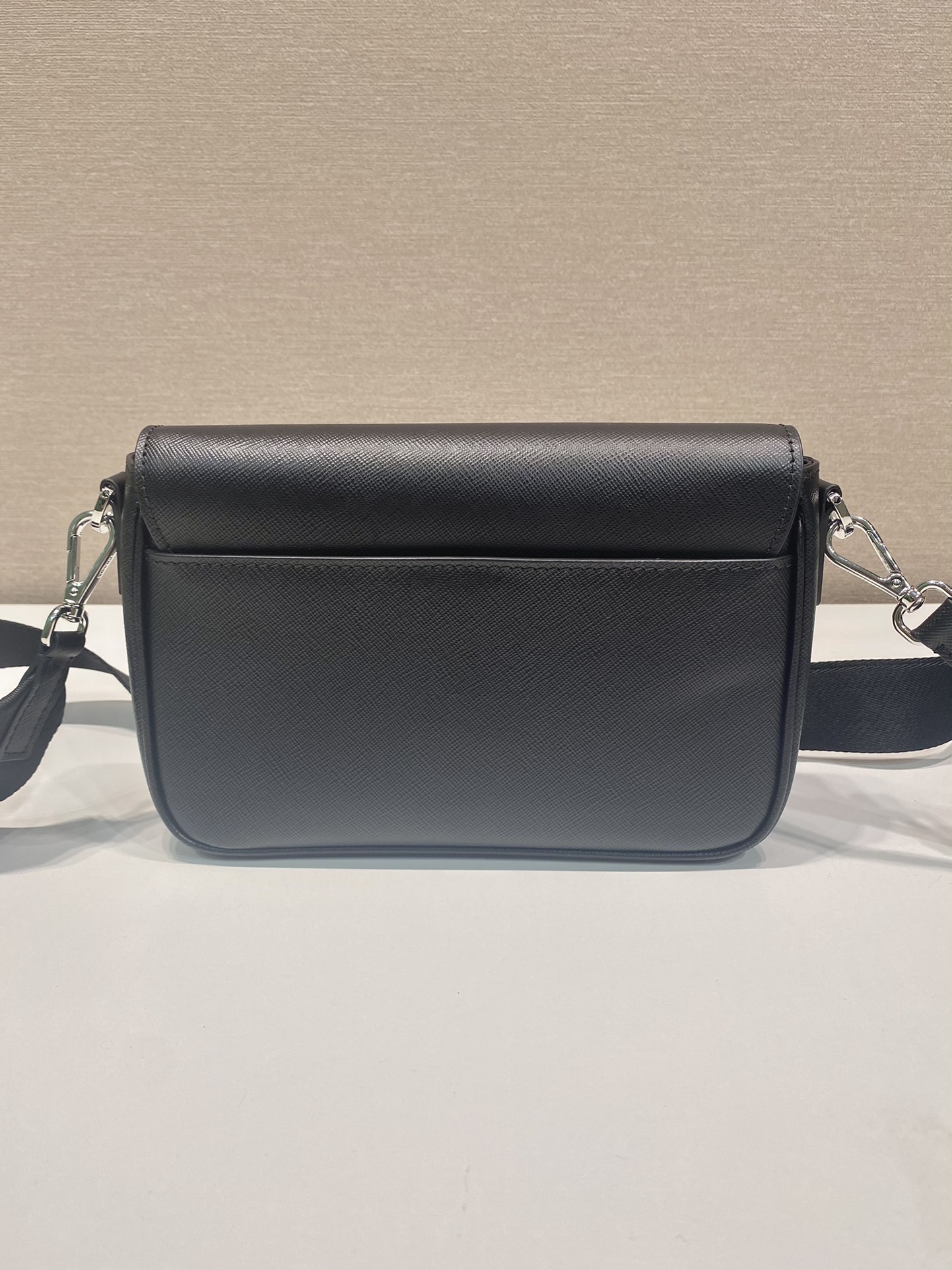 Pra*a saffiano leather shoulder bag