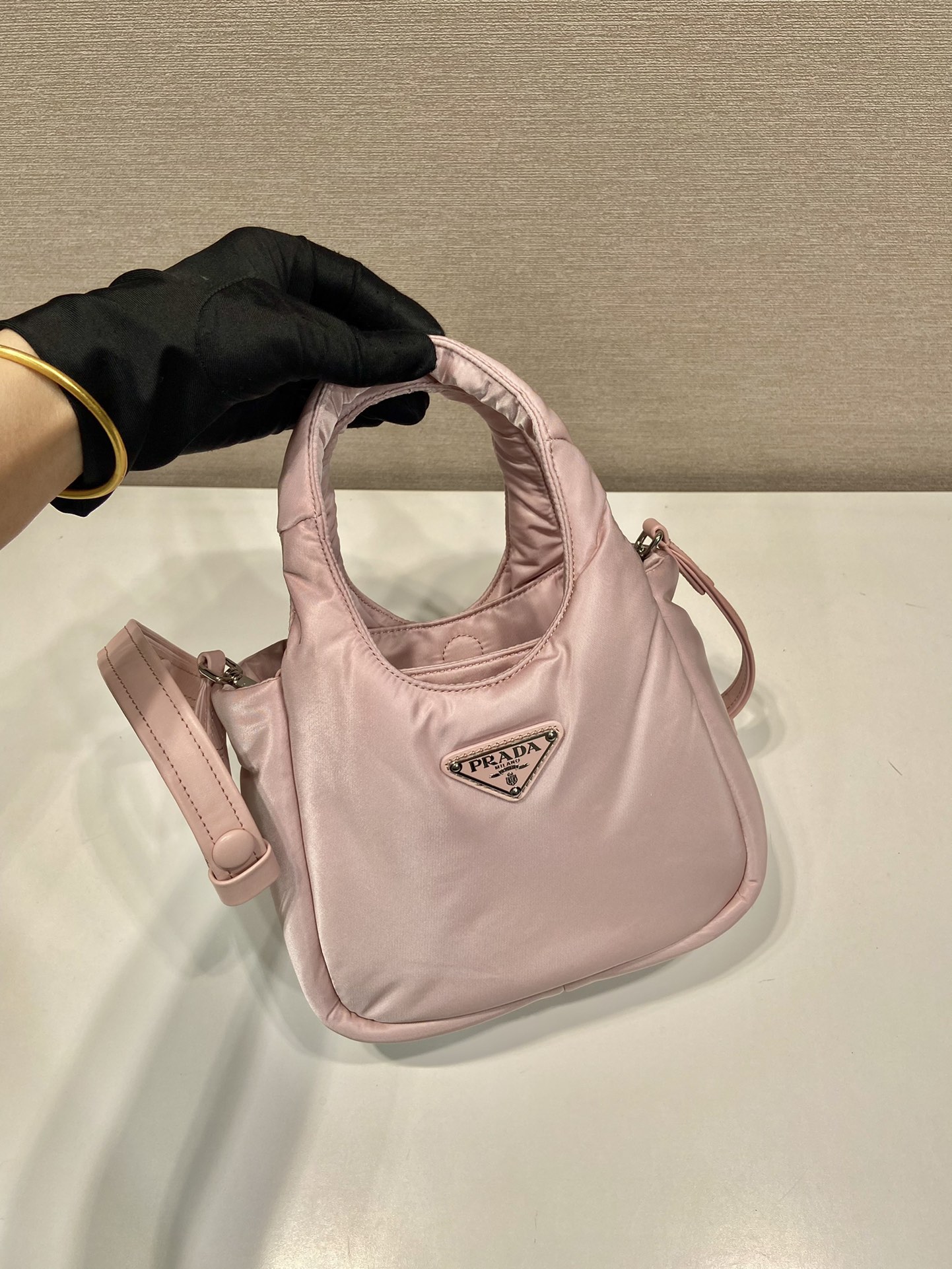 Pra*a soft padded re-nylon mini-bag