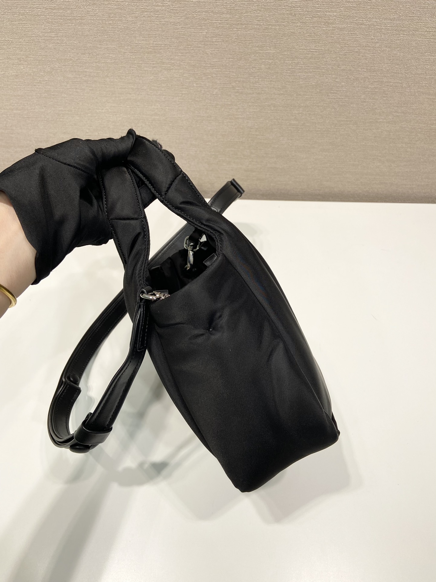 Pra*a soft padded re-nylon mini-bag
